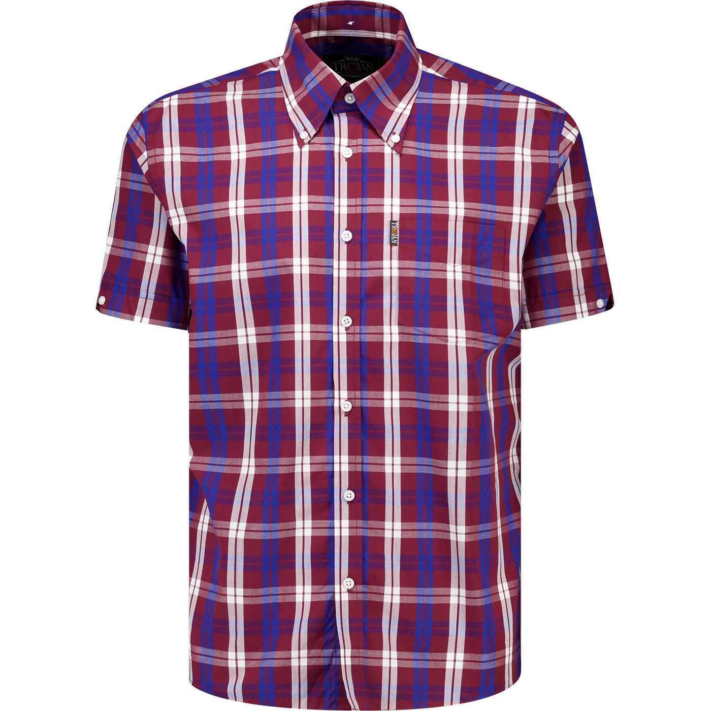 Trojan Windowpane Check Button Down Shirt (Port)