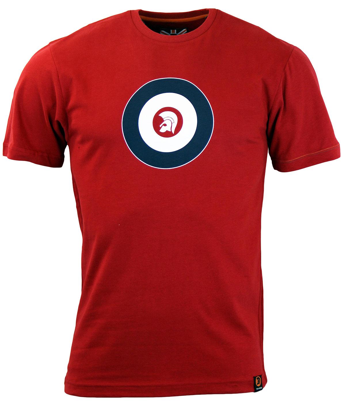 TROJAN Target Retro Mod Ska Logo T-shirt (Blood)