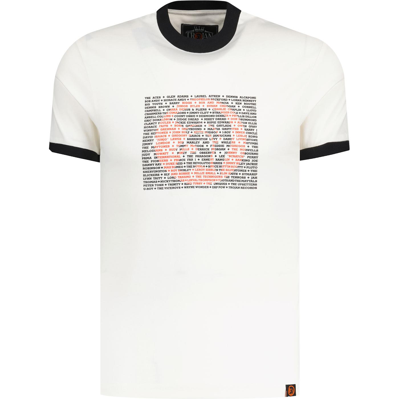 Trojan Records Artist Logo Retro Ringer T-shirt E