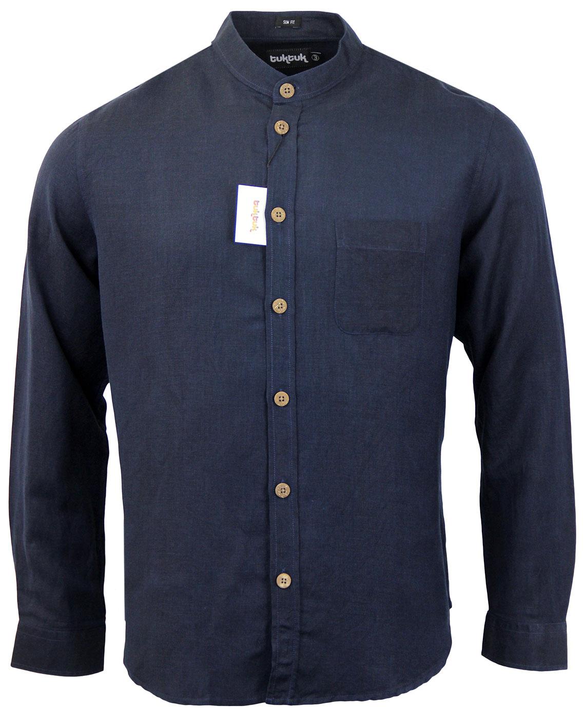 Twombly TUKTUK Retro Mod Nehru Collar Linen Shirt