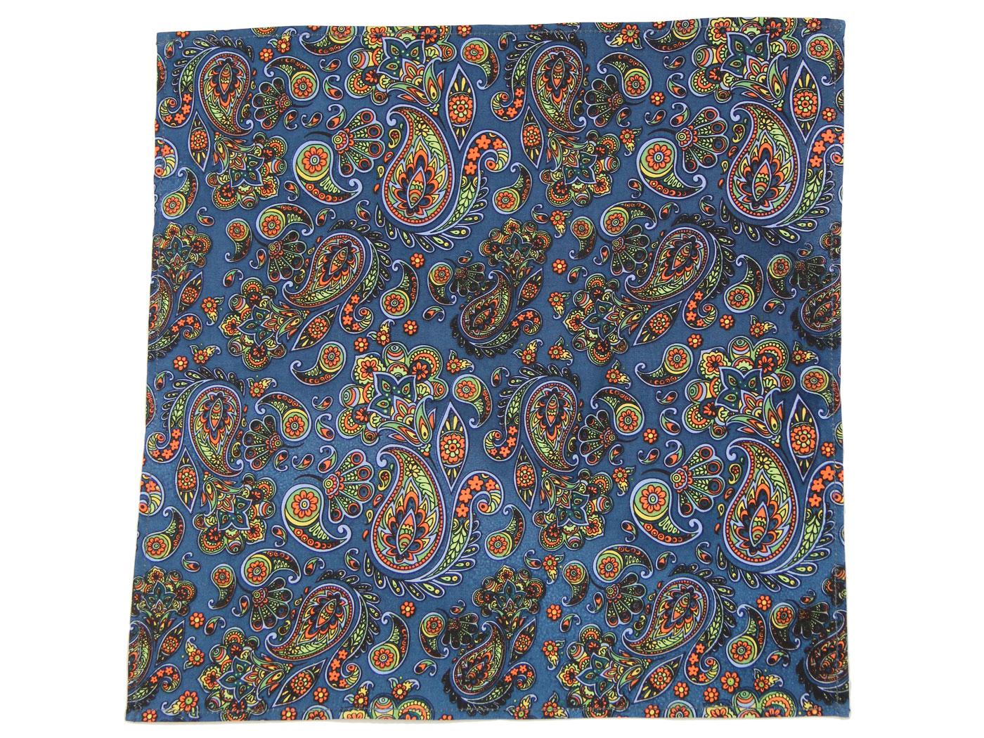 Blue Paisley TUKTUK Retro 60s Mod Handkerchief
