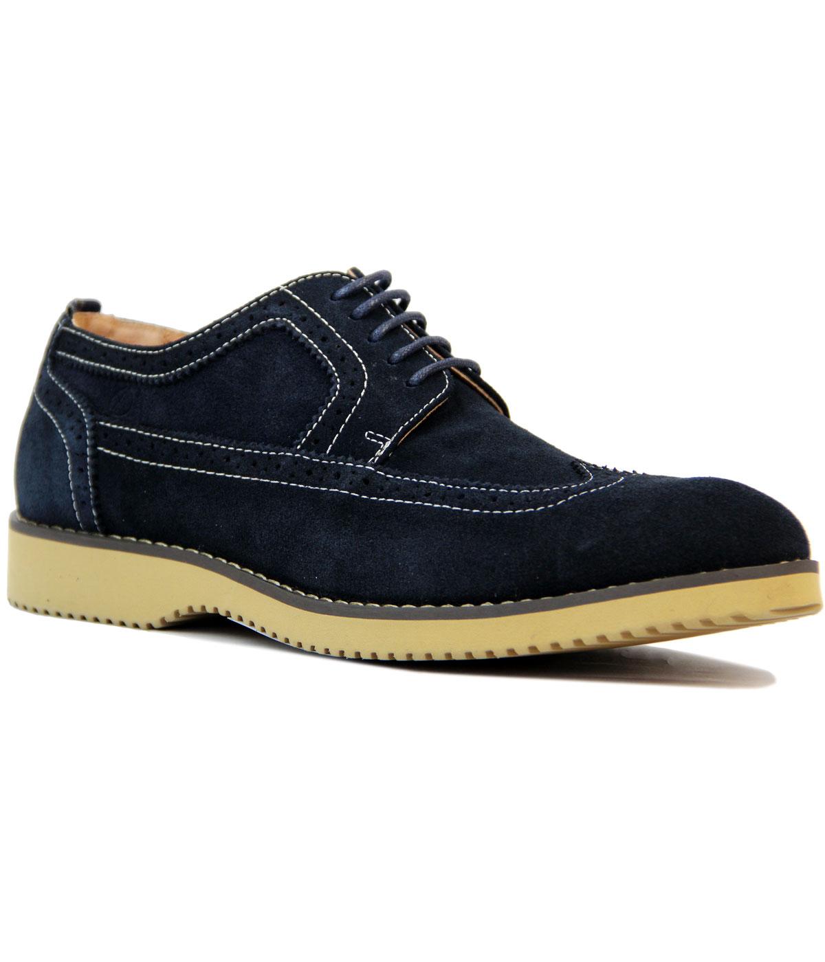 Turnmill PETER WERTH Retro Mod Navy Suede Brogues