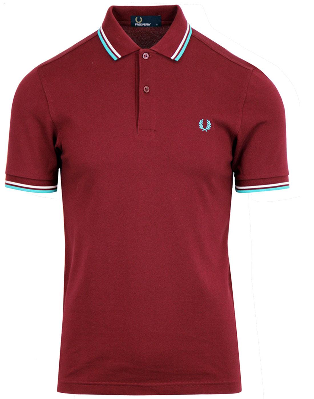 FRED PERRY M3600 Mod Twin Tipped Polo Shirt - PORT