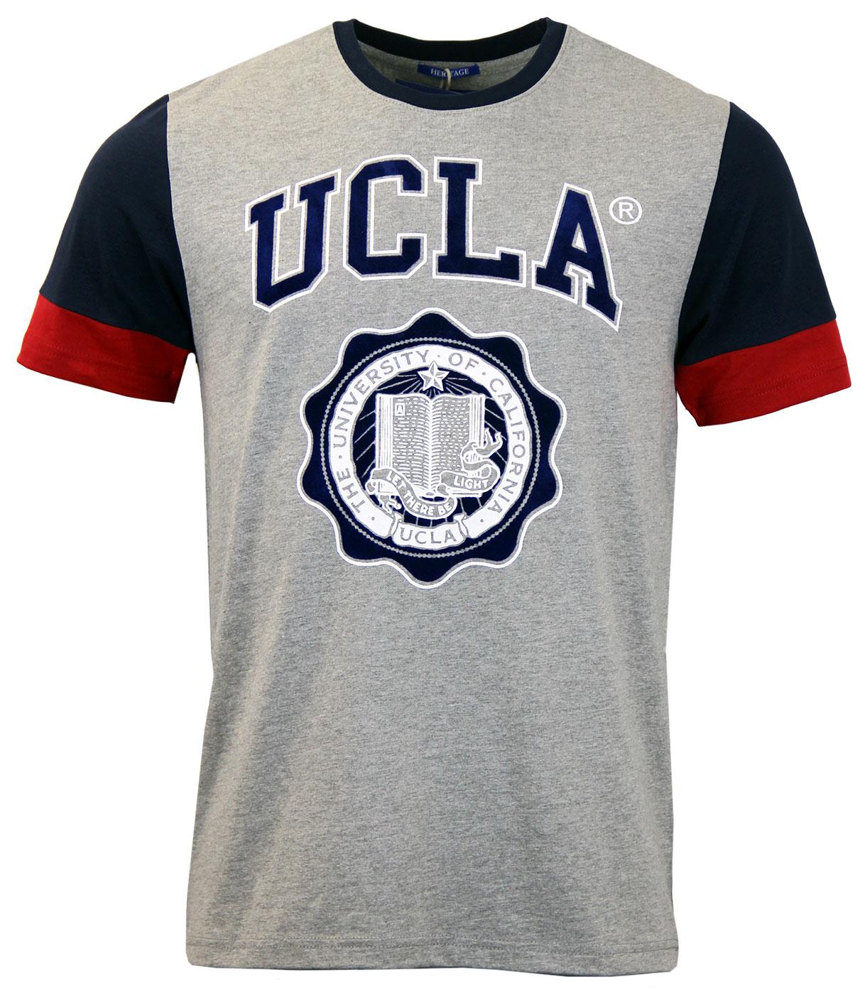 UCLA Asner Retro 70s Flock Collegiate Logo T-shirt