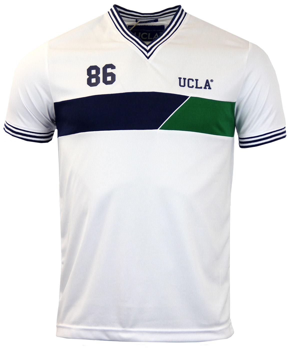 Dorral UCLA Retro Indie V-Neck Chest Panel T-shirt