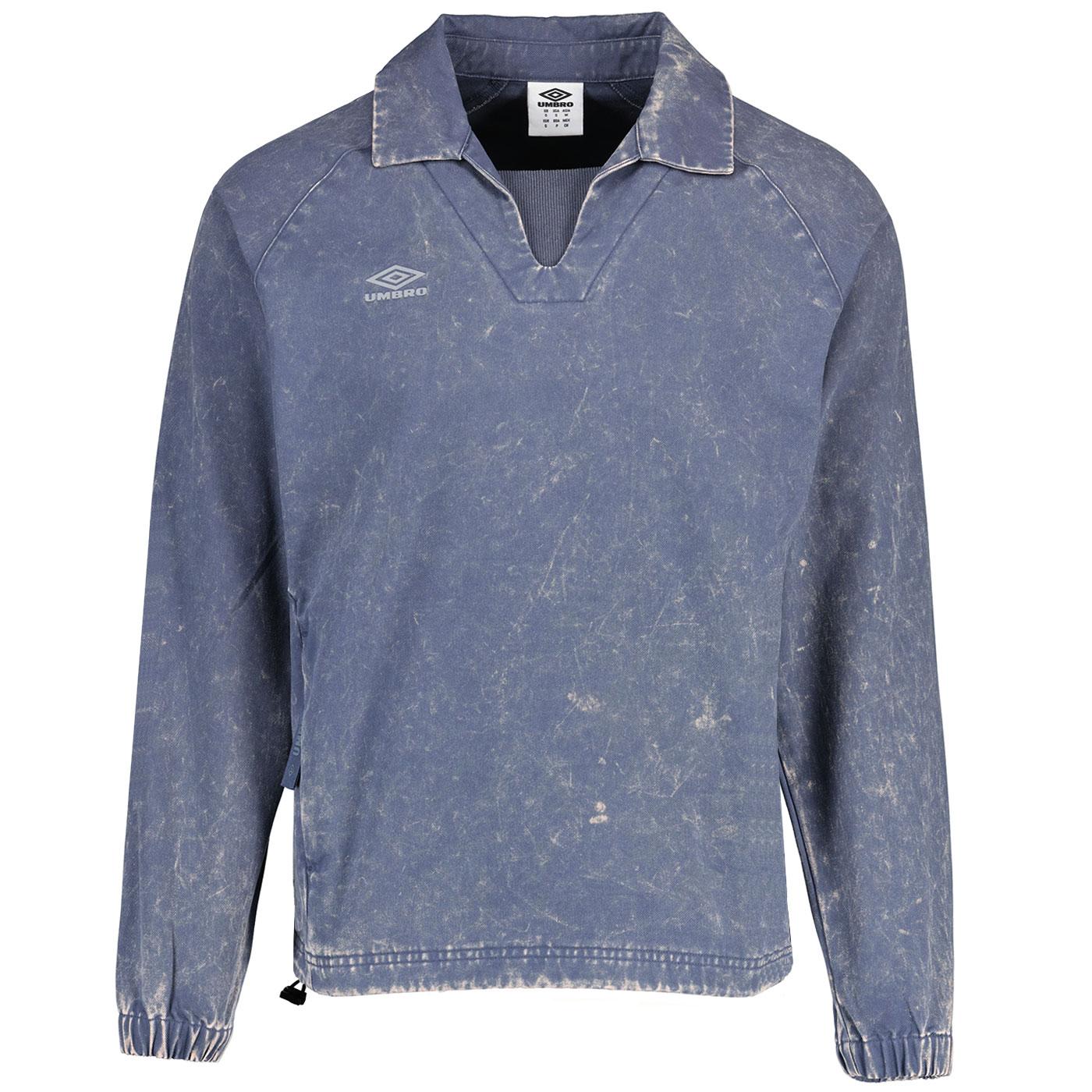 Umbro Retro Sports Blue Mirage Washed Drill Top 