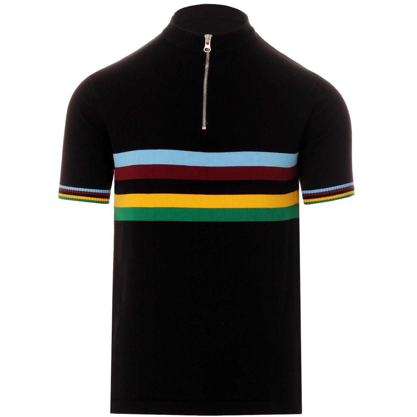 Velo MADCAP ENGLAND Rainbow Stripe Cycling Top (B)