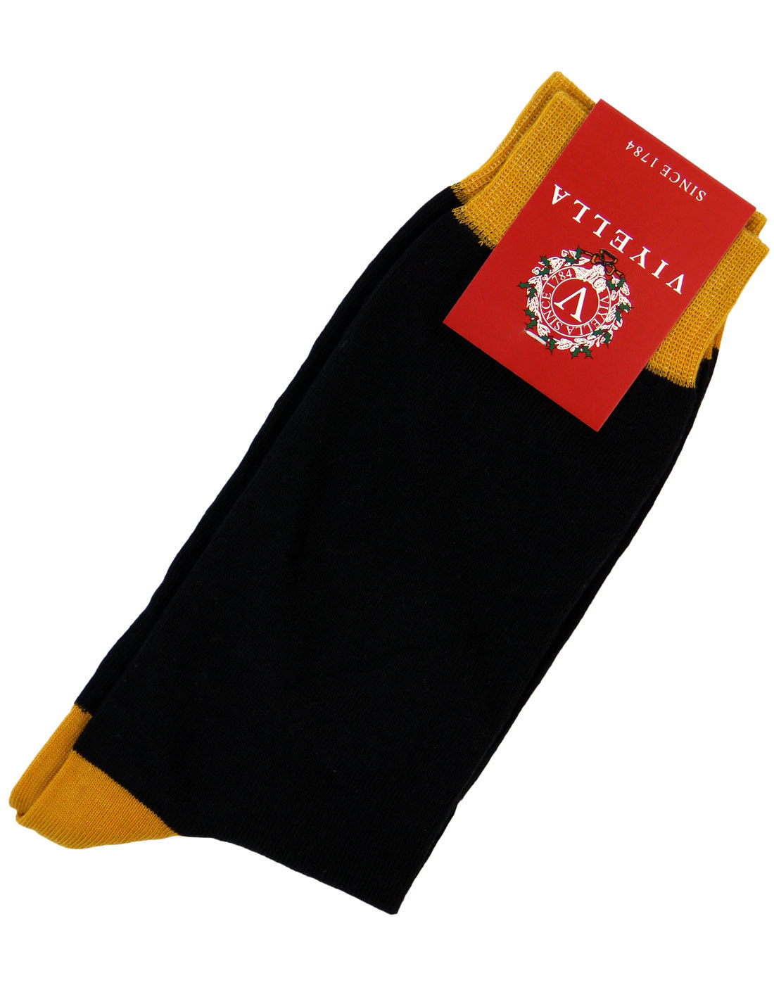 + VIYELLA Men's Classic Socks in Black/Gold