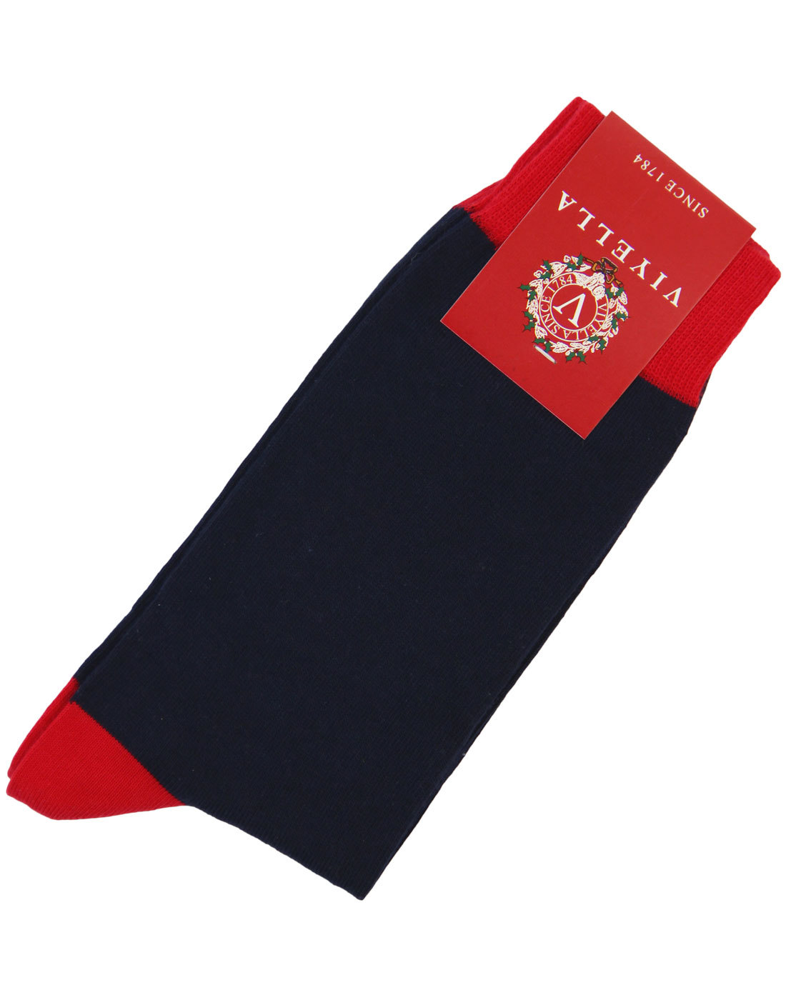 + VIYELLA Men's Classic Socks in Navy/Red