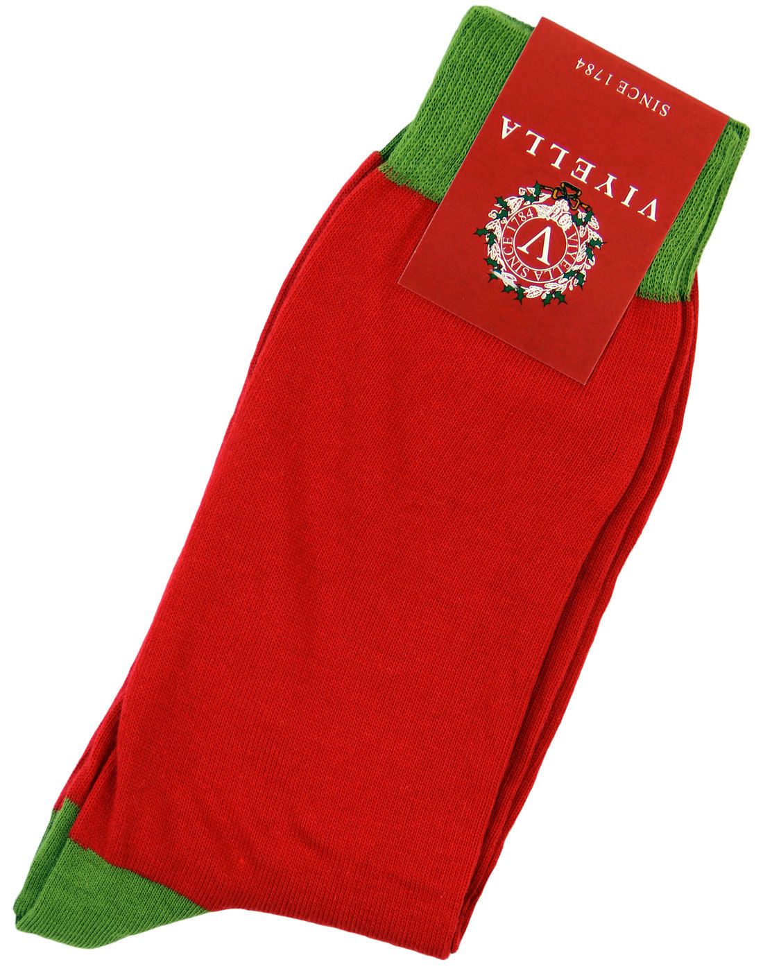 + VIYELLA Men's Classic Socks in Red/Green