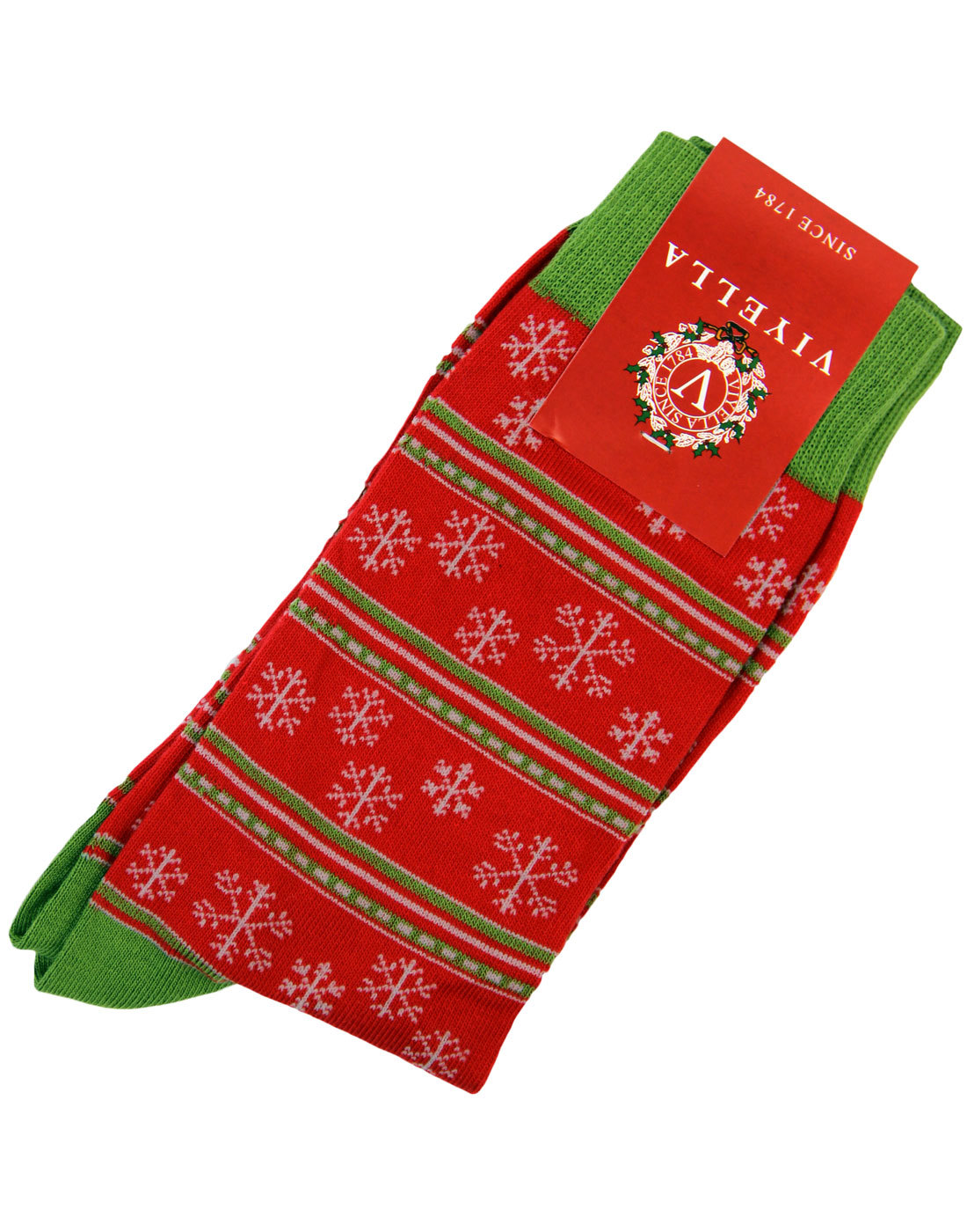 + Snowflake Fairisle VIYELLA Retro Christmas Socks