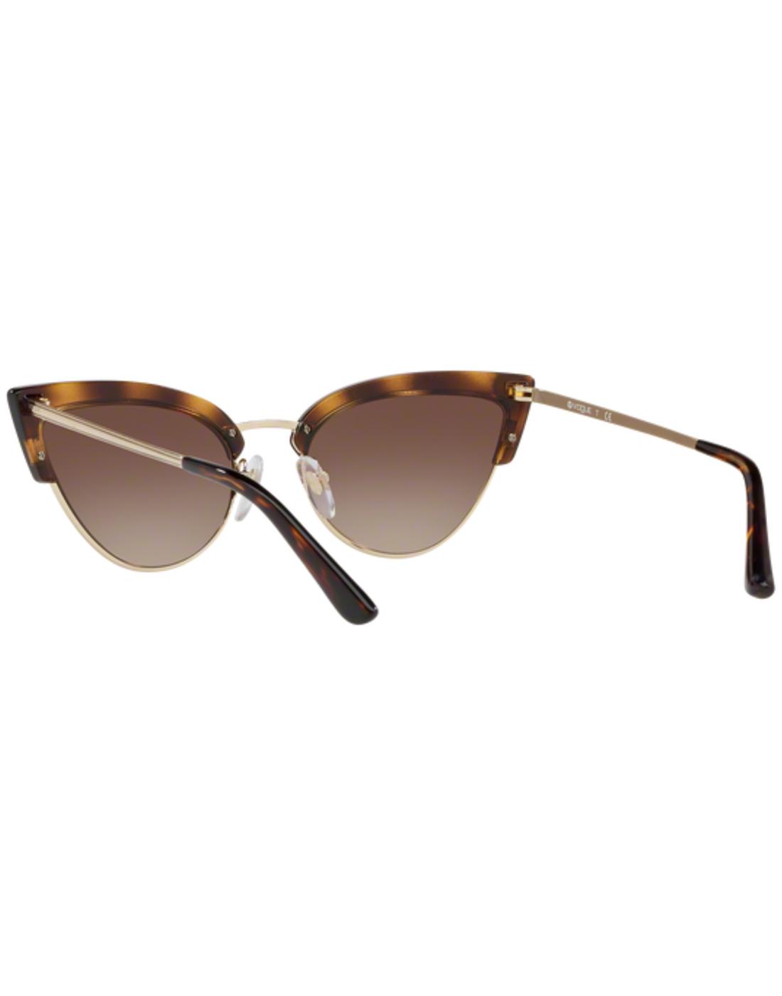 Vogue Retro 50s Vintage Cats Eye Sunglasses In Havana 