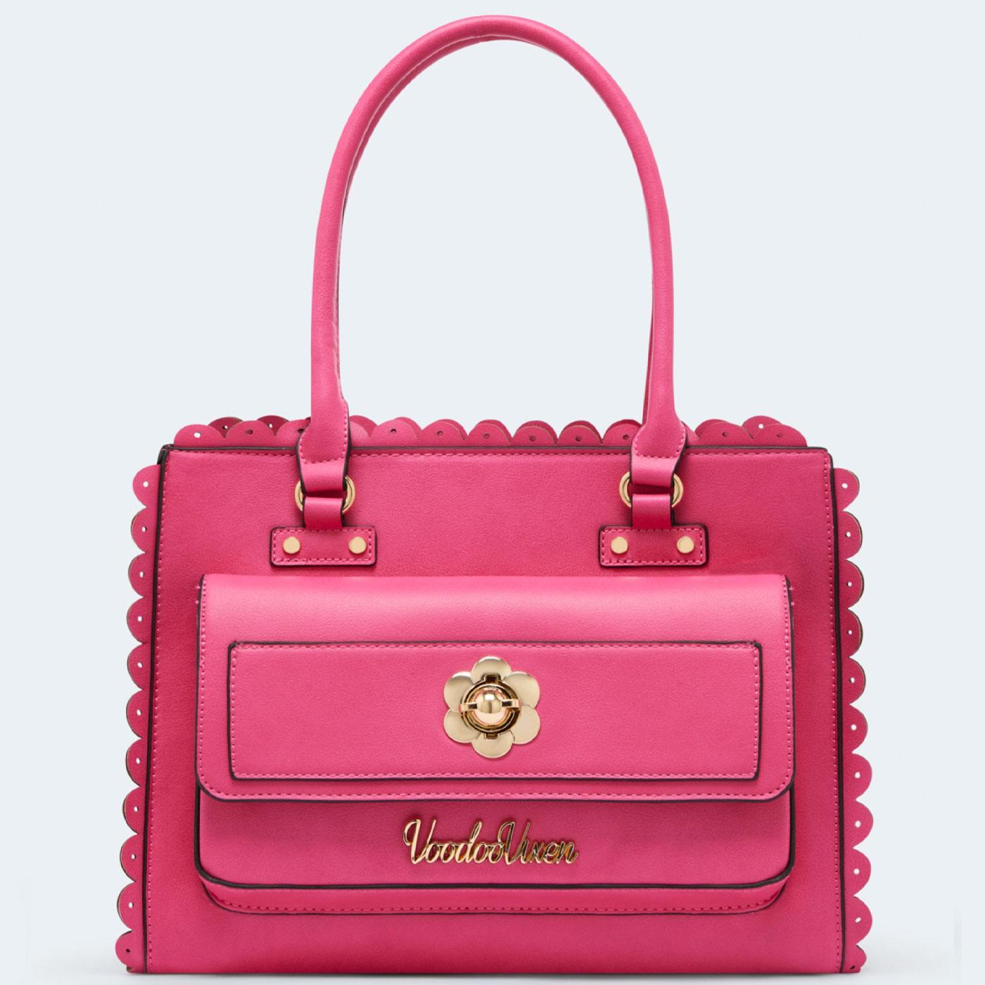 Voodoo Vixen 60s Front Pocket Scalloped Tote Bag H