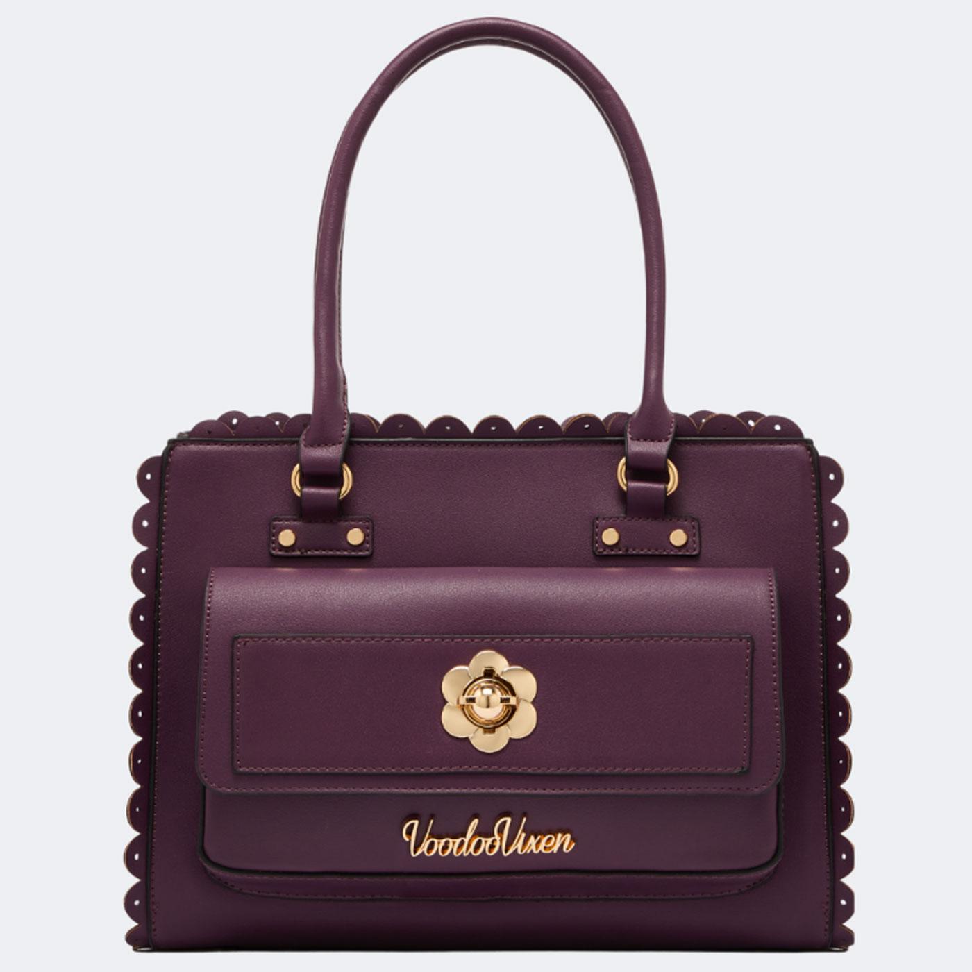 Voodoo Vixen 60s Front Pocket Scalloped Tote Bag P