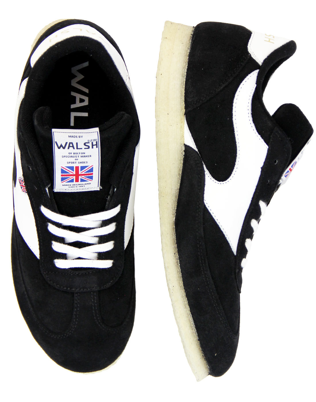Invade WALSH Made In England Crepe Sole Trainers B