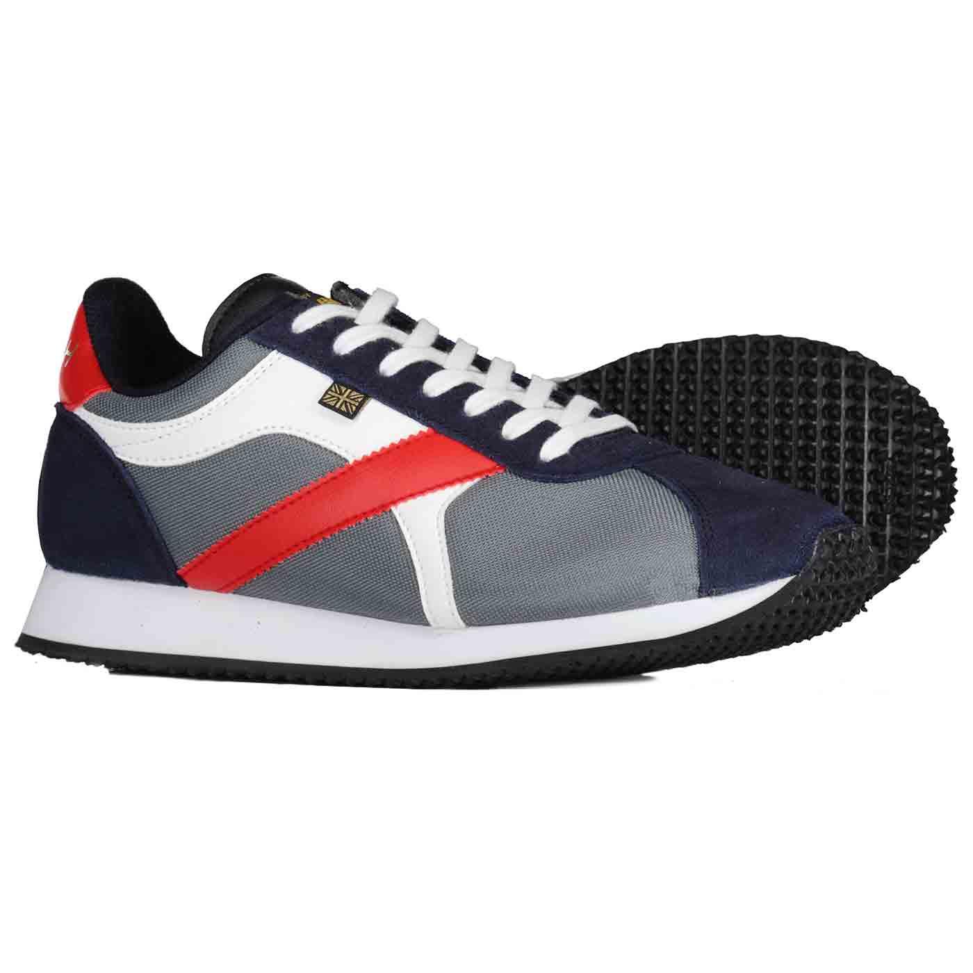 WALSH Tornado Eight3 Made in England Trainers in Grey/Navy