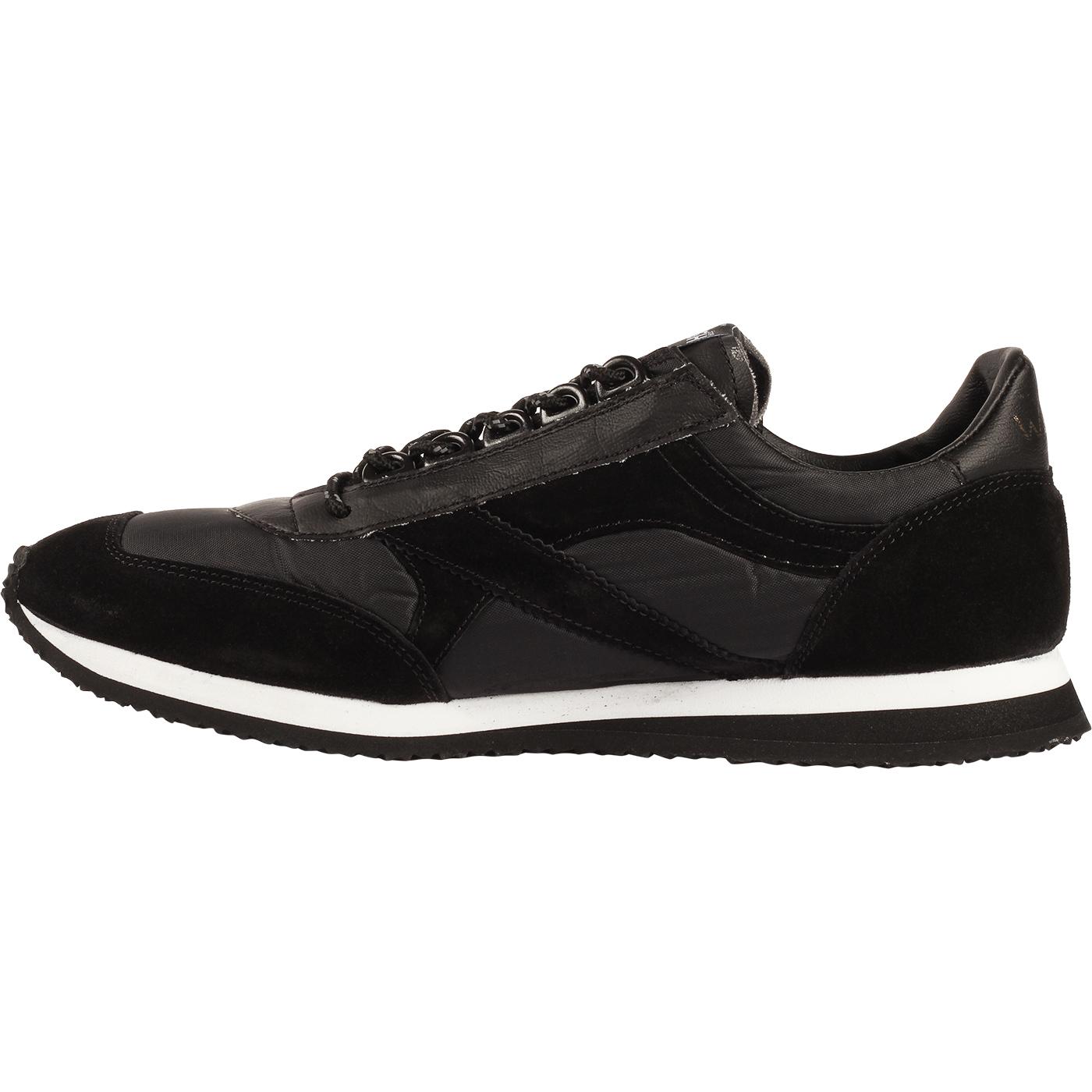 WALSH Voyager Made in England Retro Running Trainers Black