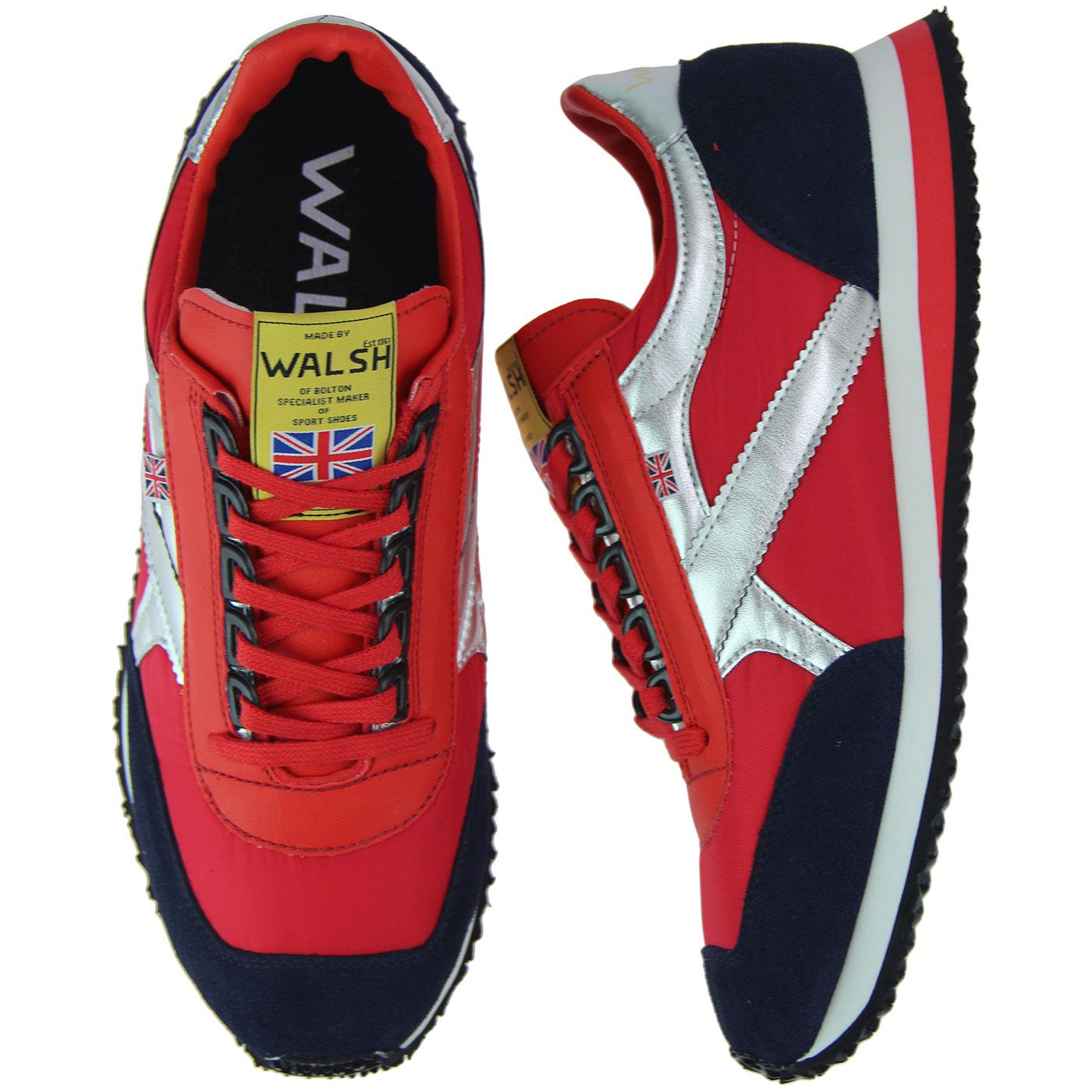 Voyager WALSH Made in England Trainers (Red/Navy)