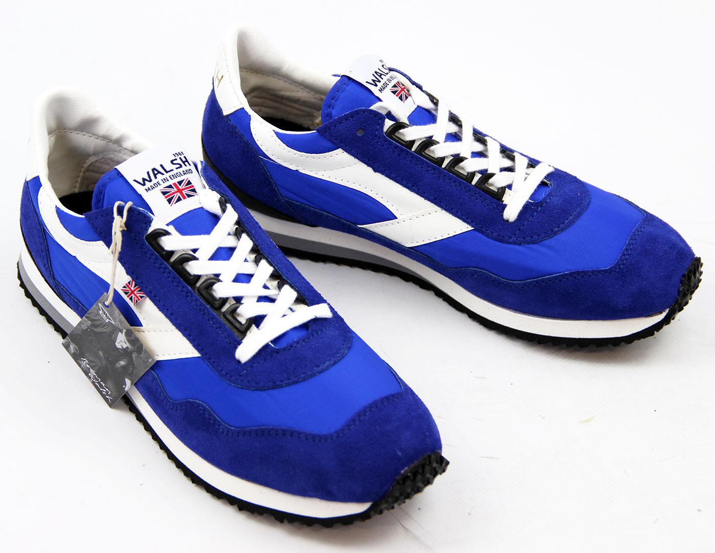 NORMAN WALSH Ensign Retro Indie Running Trainers Blue 1981