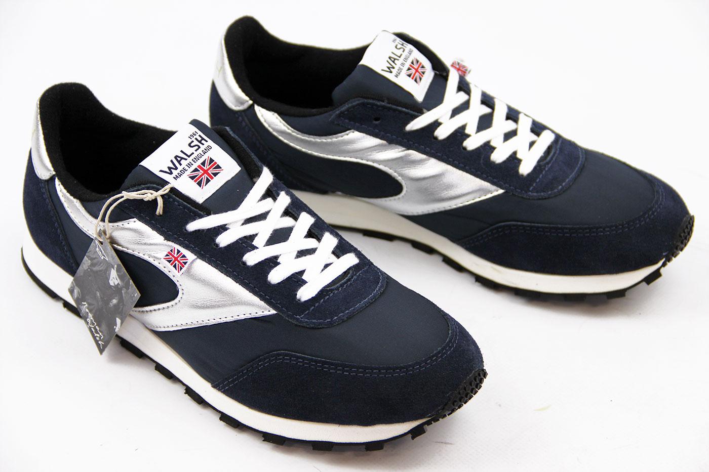 NORMAN WALSH Lostock Retro Indie Running Trainers Navy 1985