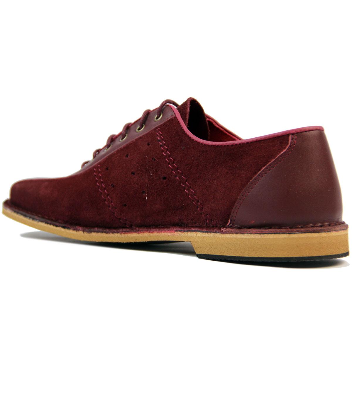 DELICIOUS JUNCTION Watts Retro 1960s Mod Bowling Shoes Burgundy