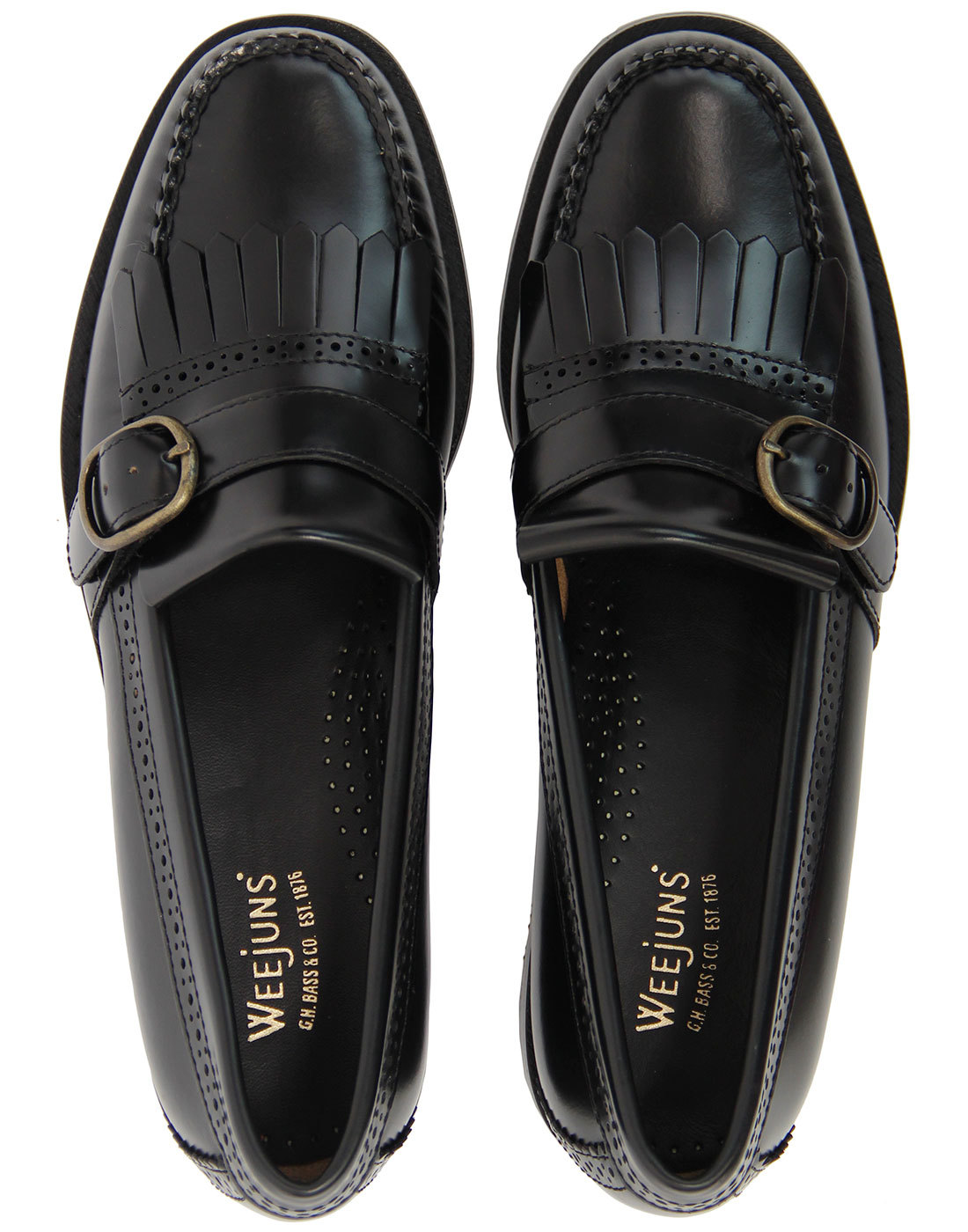 BASS WEEJUNS Langley 60s Buckle Loafers in Black