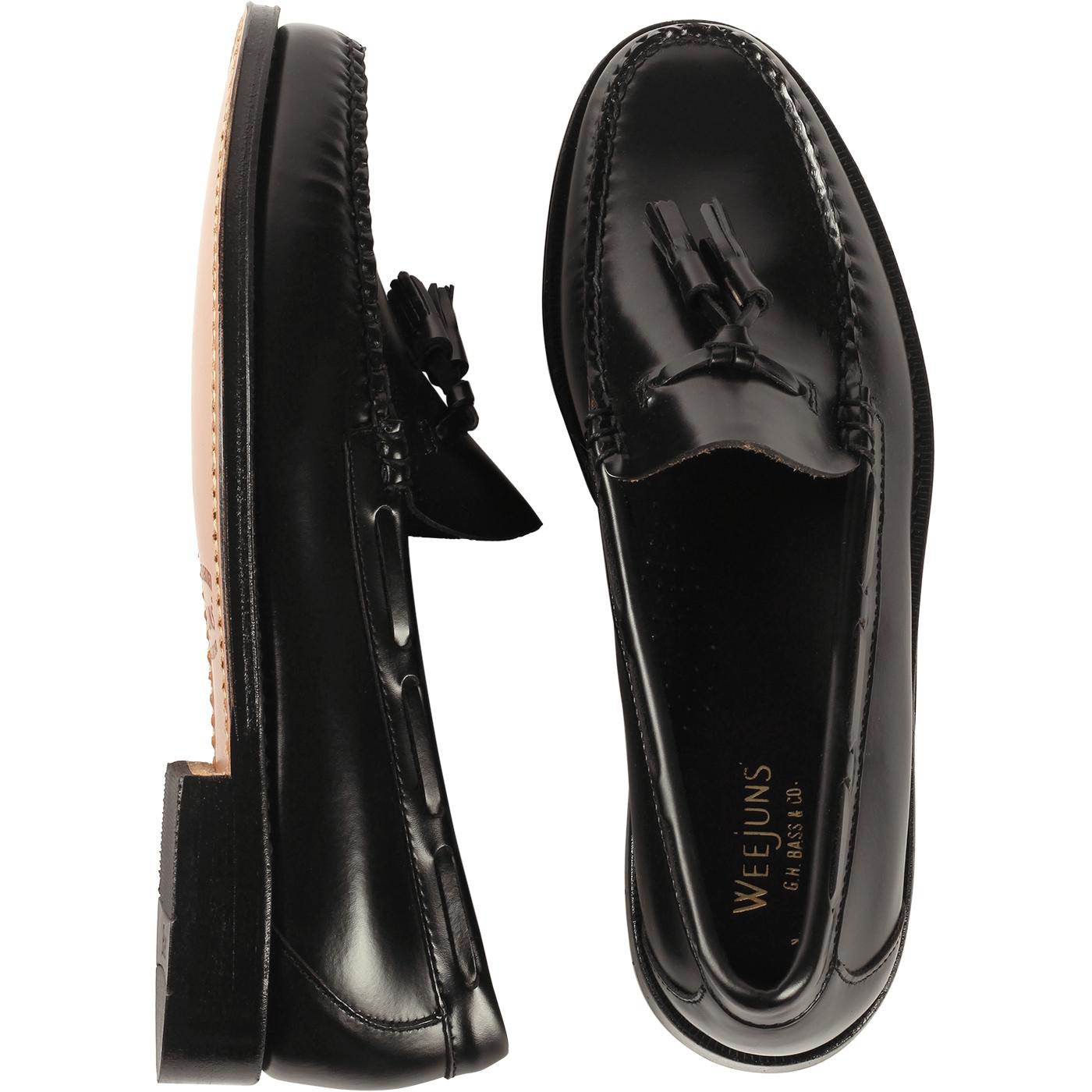 BASS WEEJUNS Heritage Larkin Mod Tassel Loafers in Black