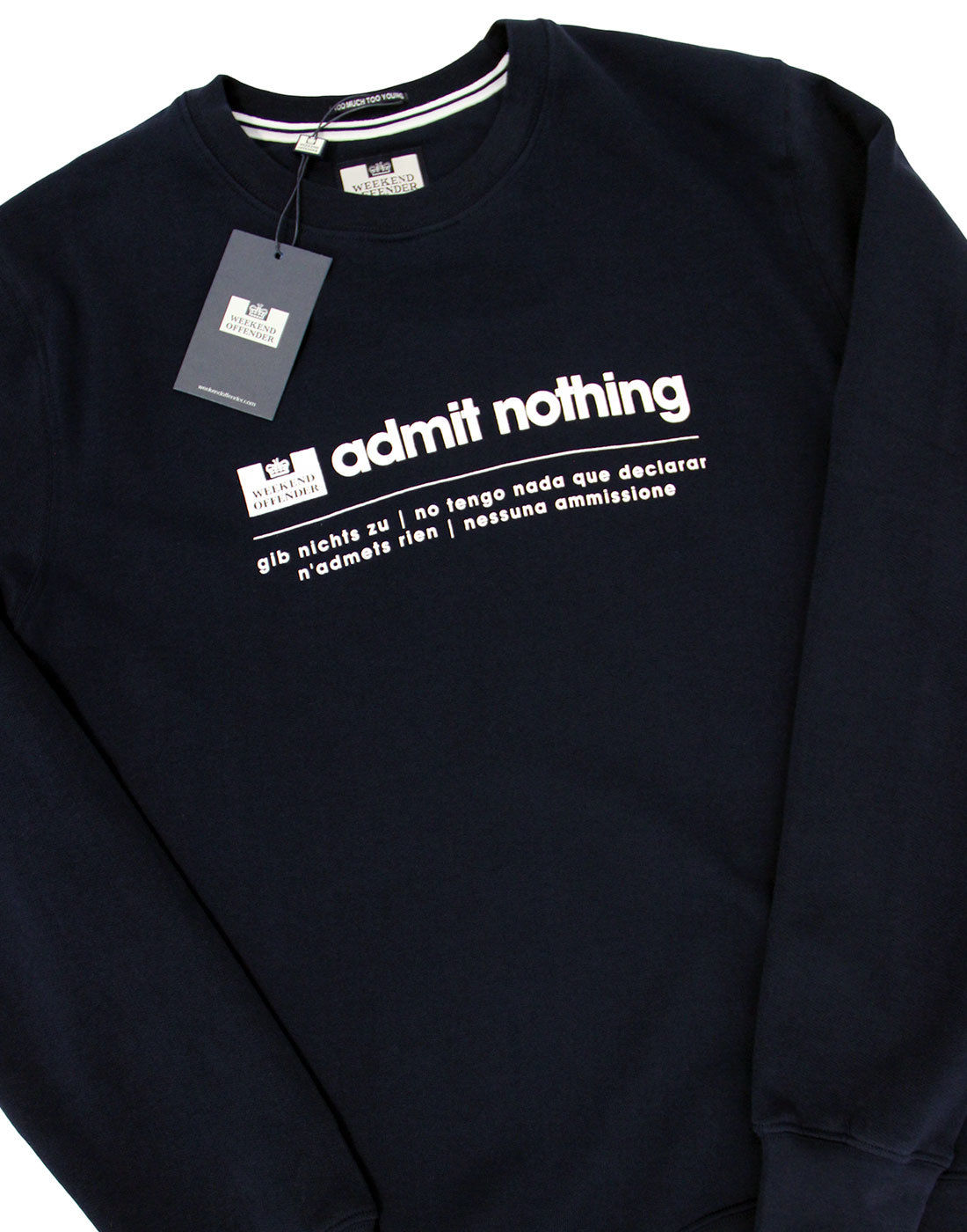 WEEKEND OFFENDER Polyglots Retro Mod Casuals Sweater.