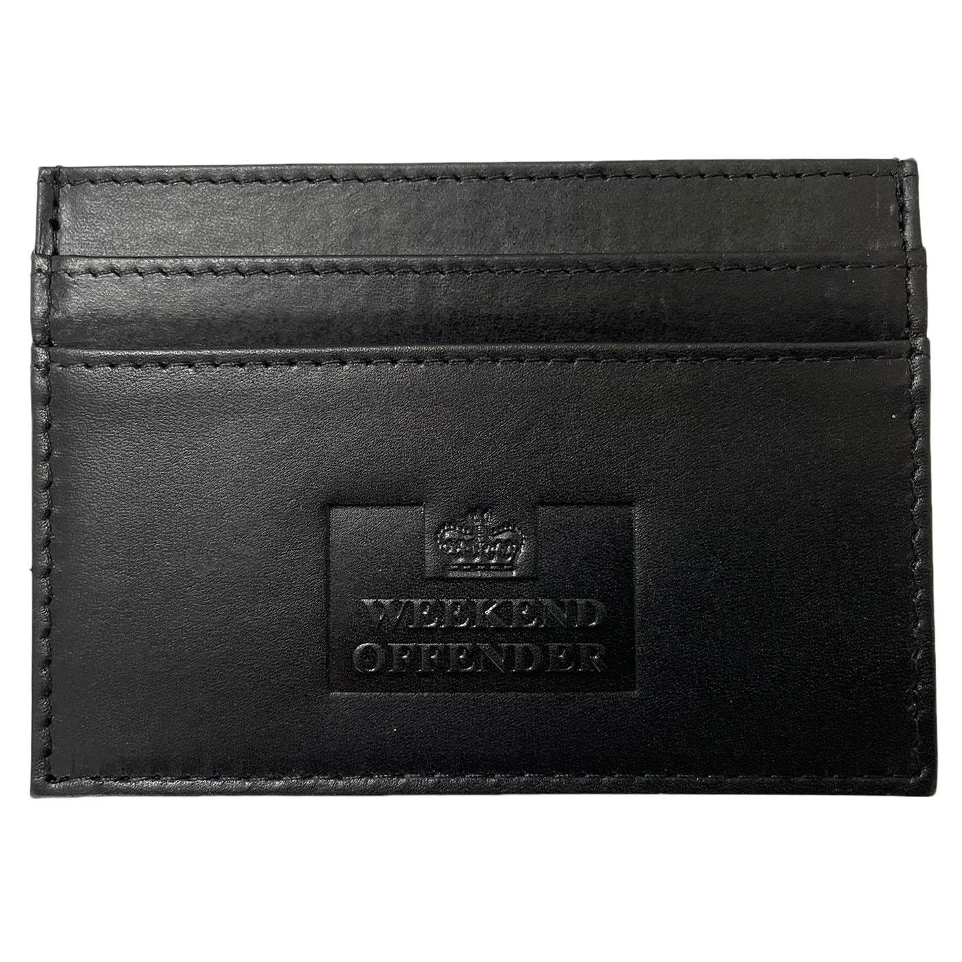 Weekend Offender Premium Leather Card Holder Black