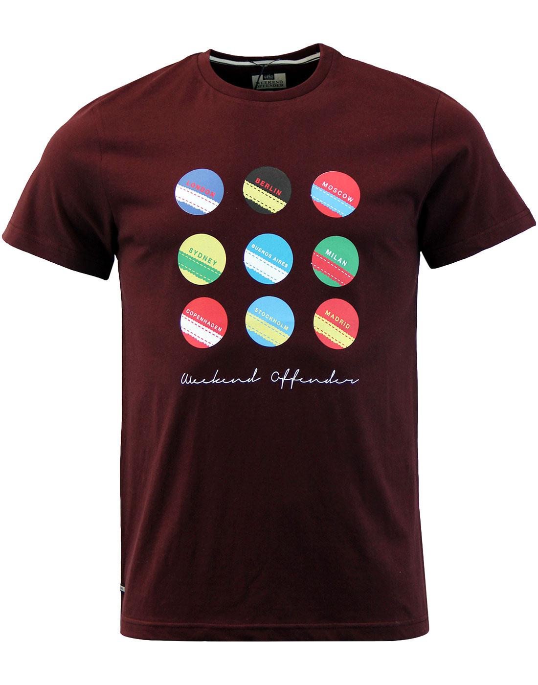 Circles and Stripes WEEKEND OFFENDER Retro 80s Tee