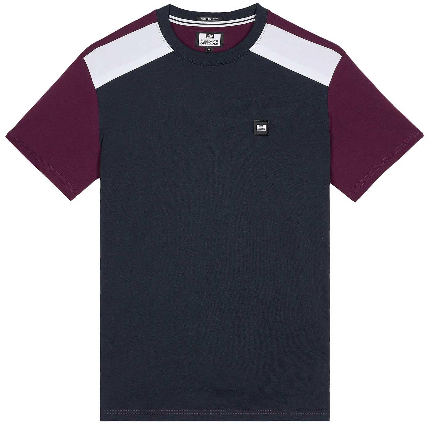 Lederle Weekend Offender Retro Panelled Tee Navy