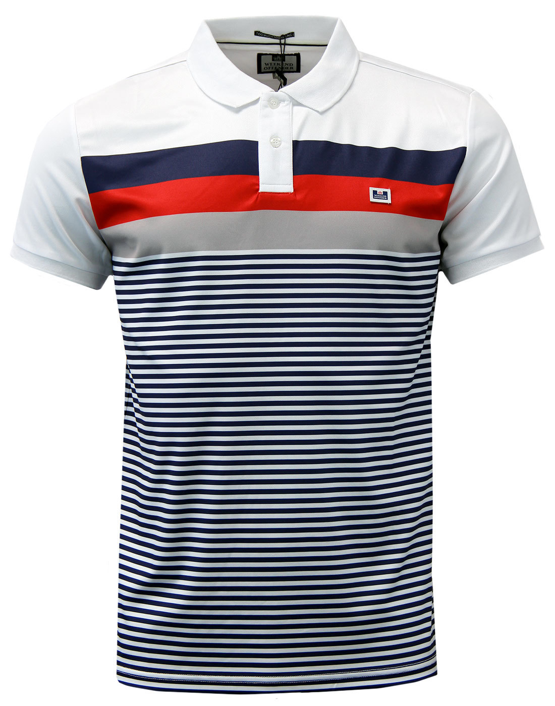 Moselle WEEKEND OFFENDER Retro Casuals Stripe Polo