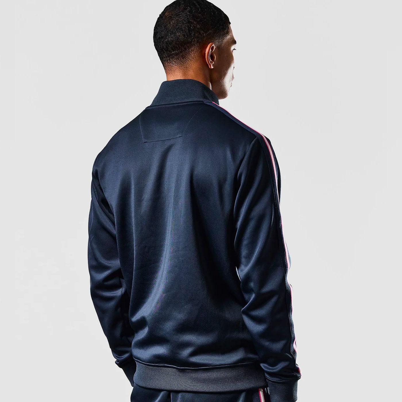 Pawsa Weekend Offender Retro 80s Taped Track Top in Navy