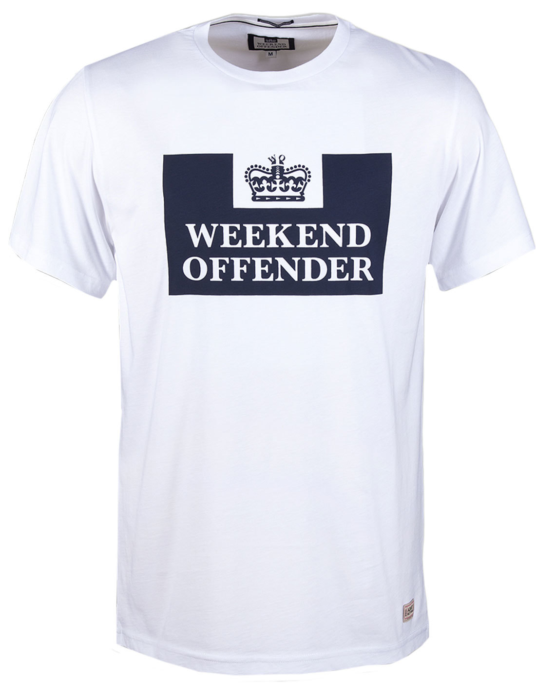 Prison Tee WEEKEND OFFENDER Mod Casuals Tee White