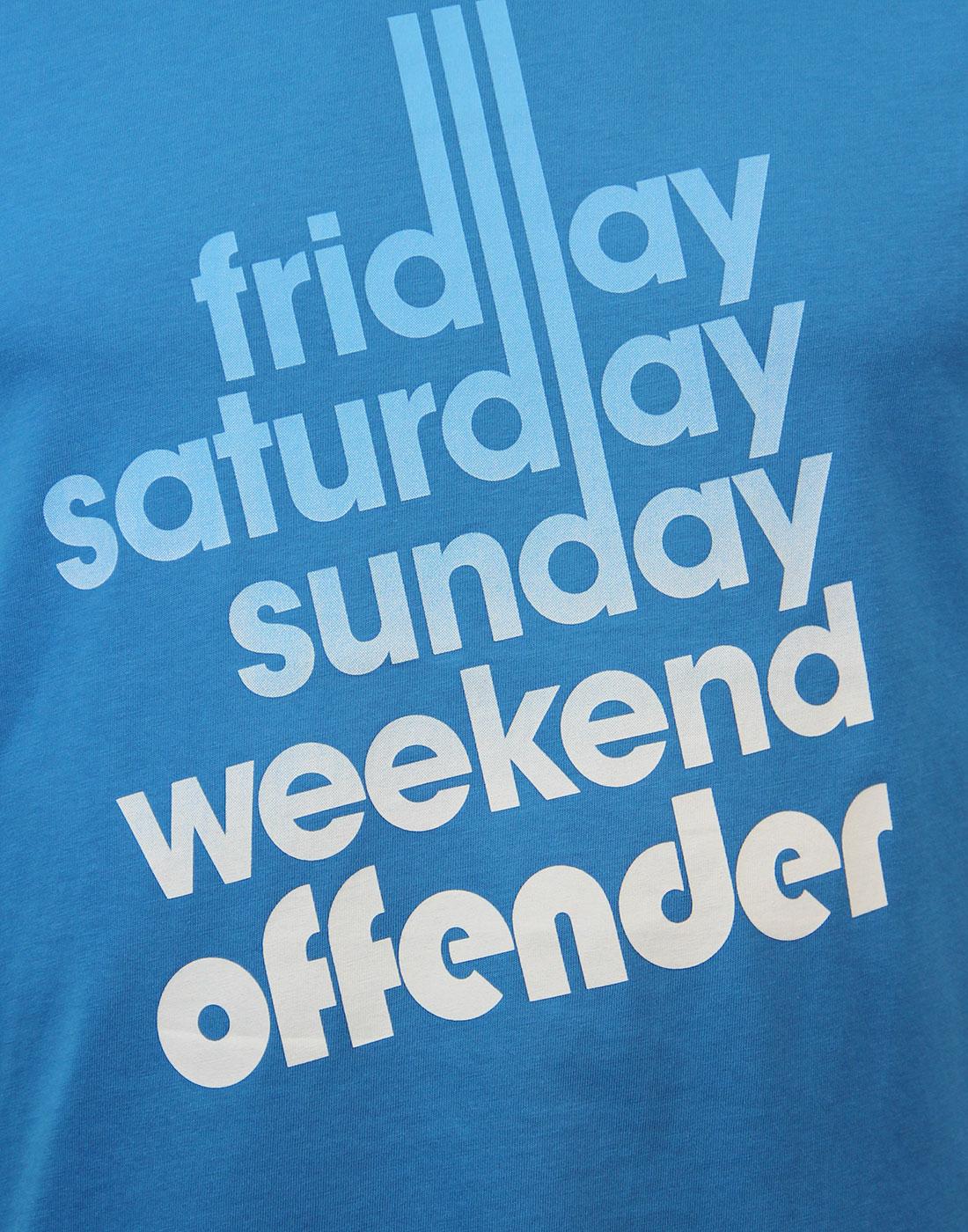 WEEKEND OFFENDER Sixty Hours Retro 1980s Indie Logo T-shirt