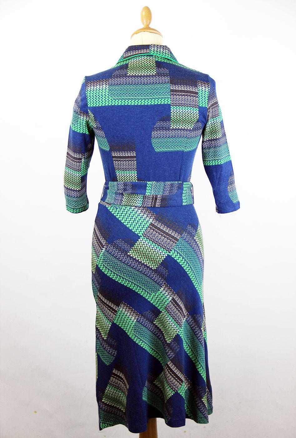 WOW TO GO An Retro 70s Indie A-Line Belt Tie Dress