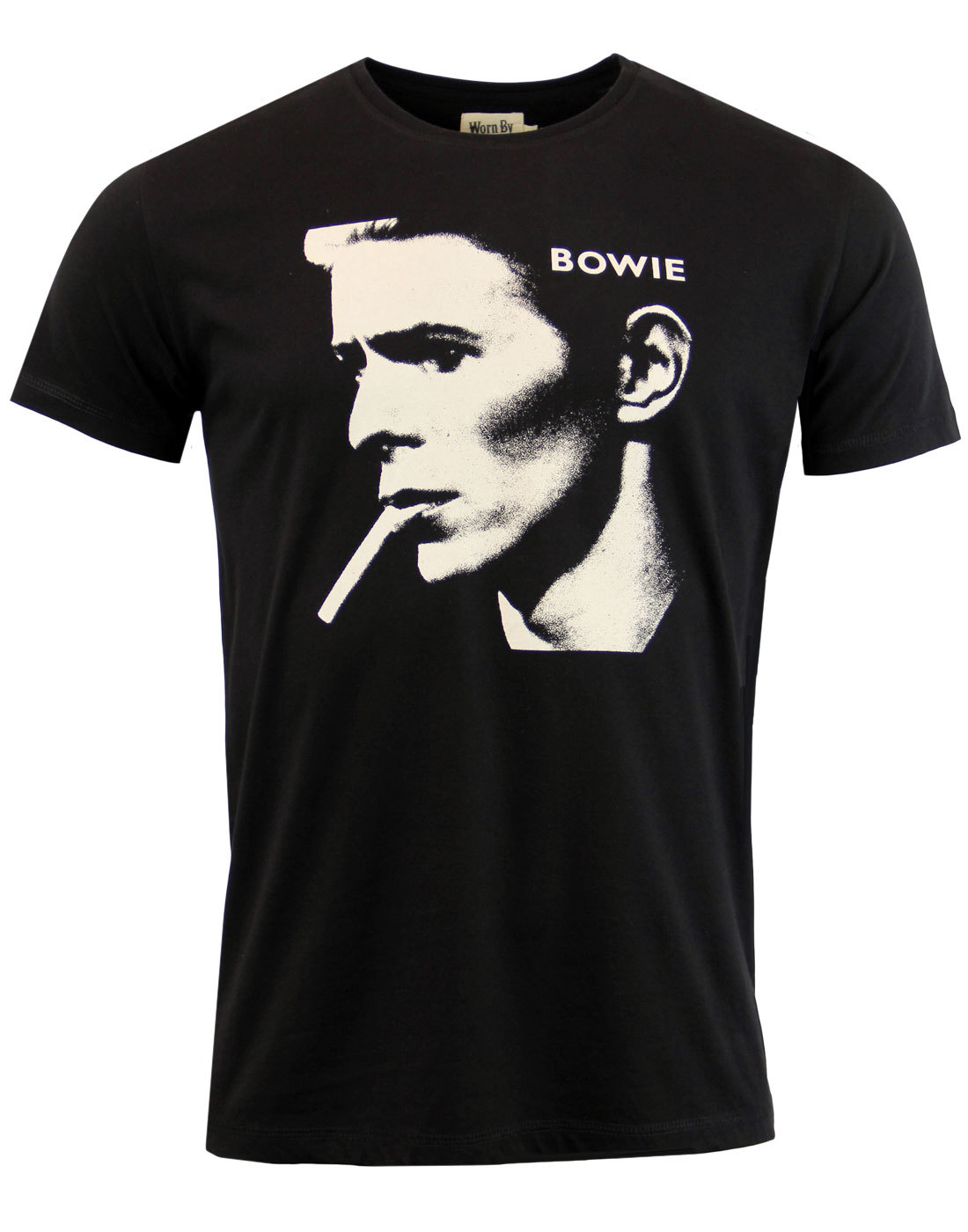 WORN BY David Bowie Bowie Retro 1970s Indie Photo T-Shirt Black