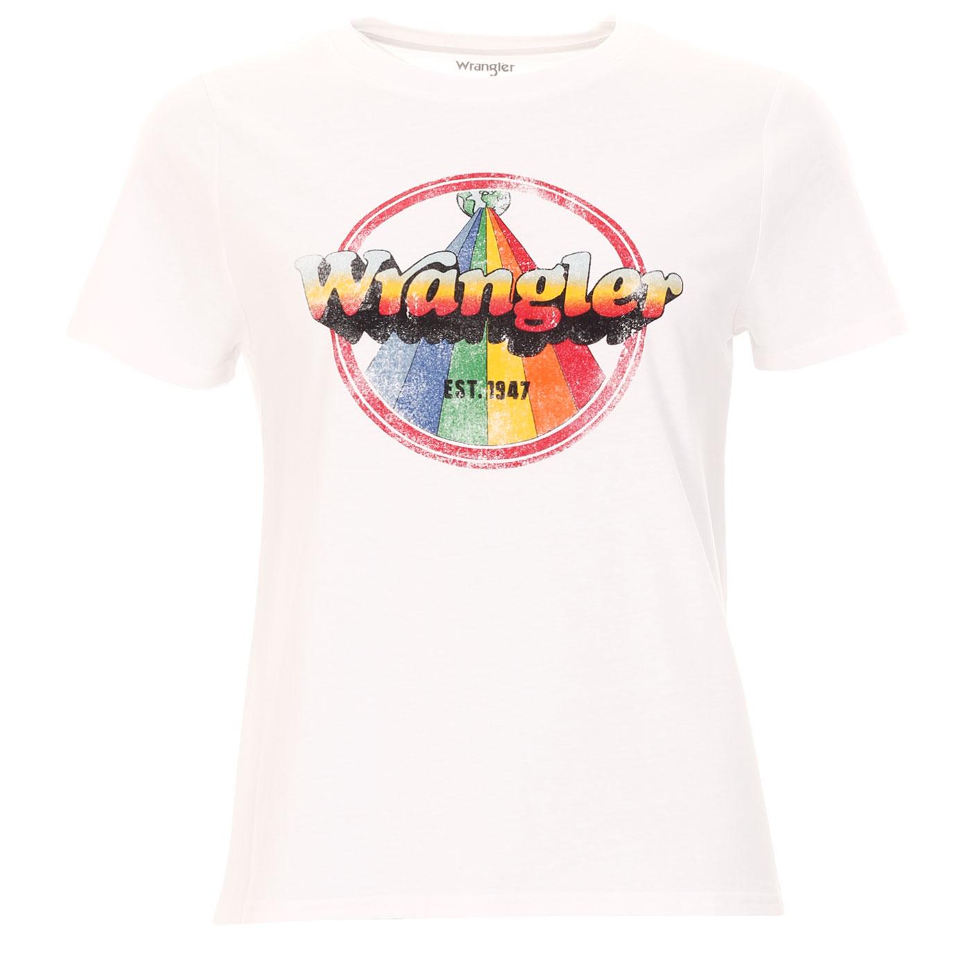 WRANGLER Women's Retro 70s Rainbow Logo Tee (W)