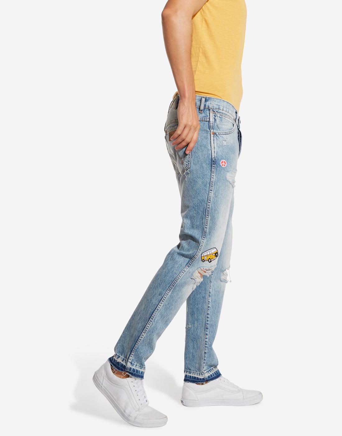 wrangler torn jeans