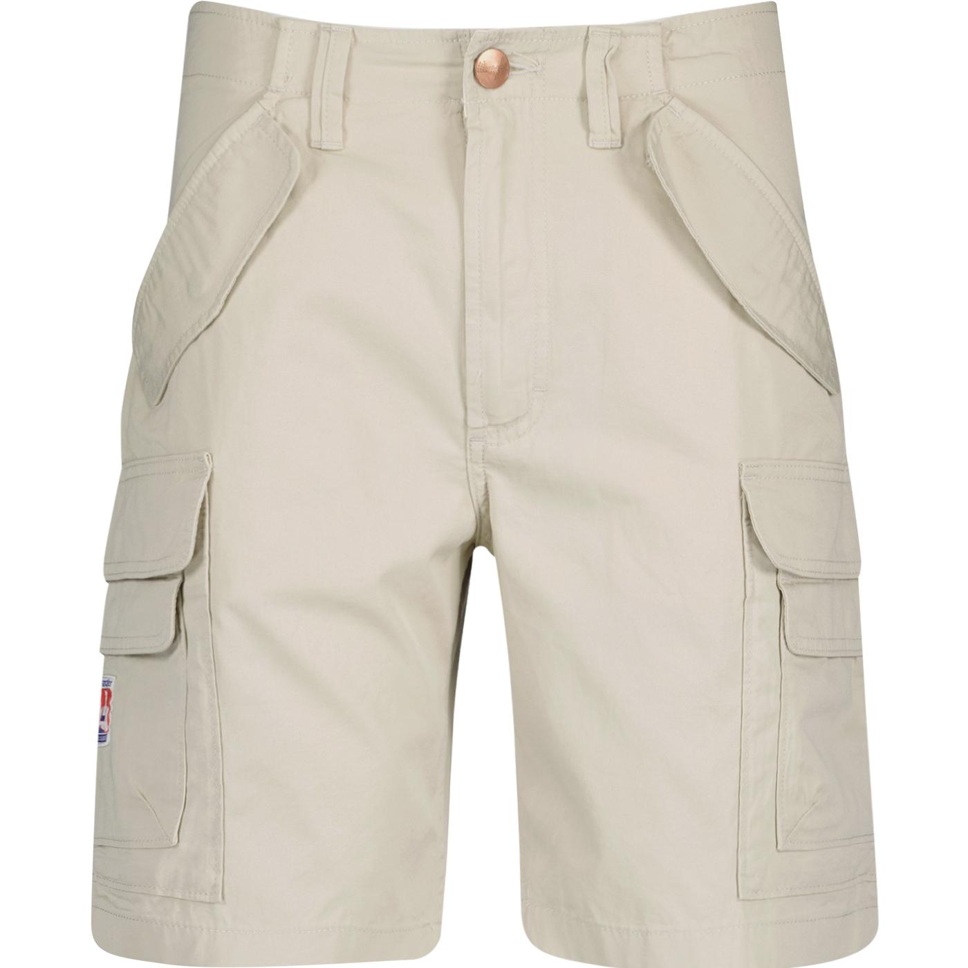 Casey Jones Wrangler Retro Cargo Shorts (Beige)