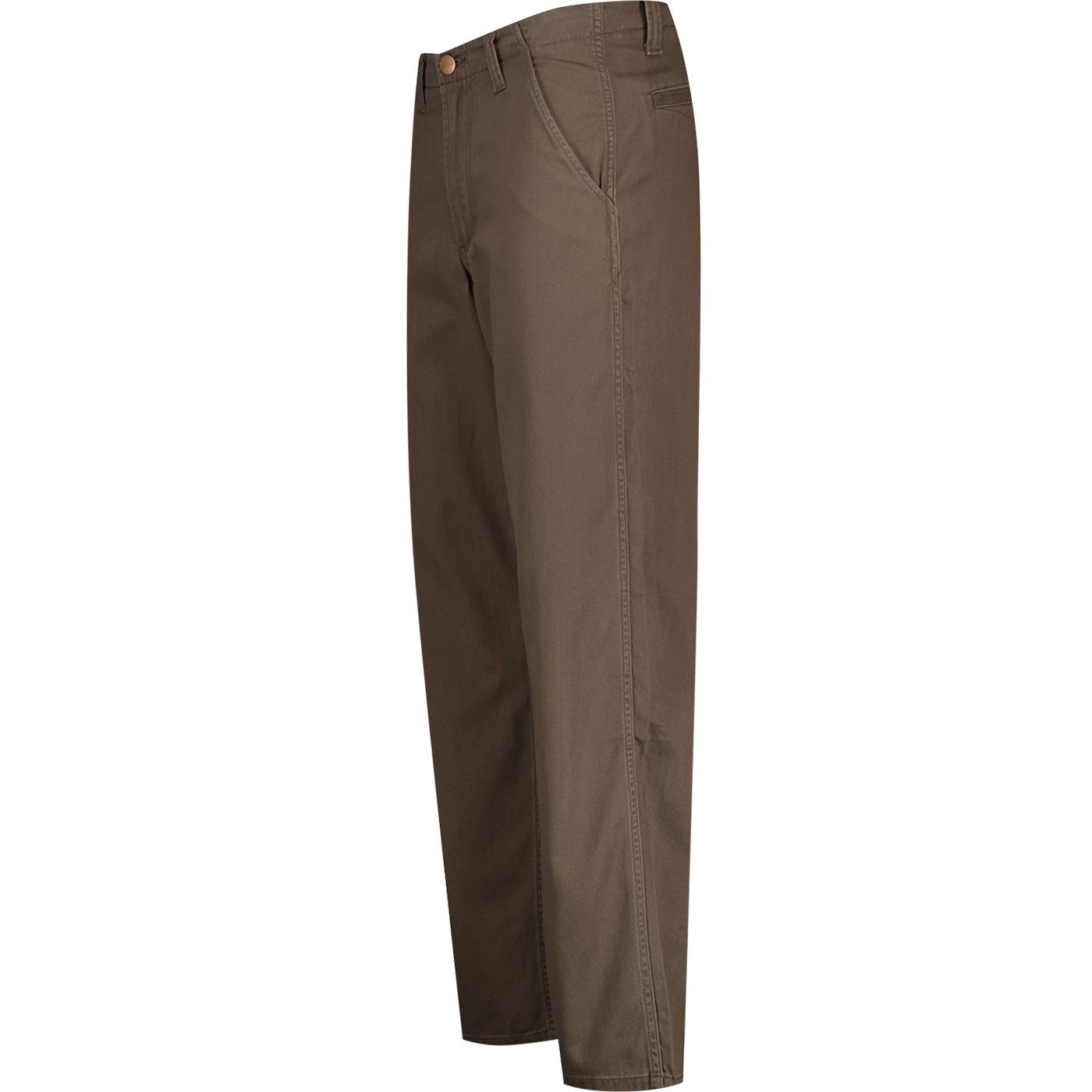 Wrangler Casey Jones retro Chino Cotton Twill Trousers Bracken Wrangler Casey Jones retro Chino Cotton Twill Trousers Bracken