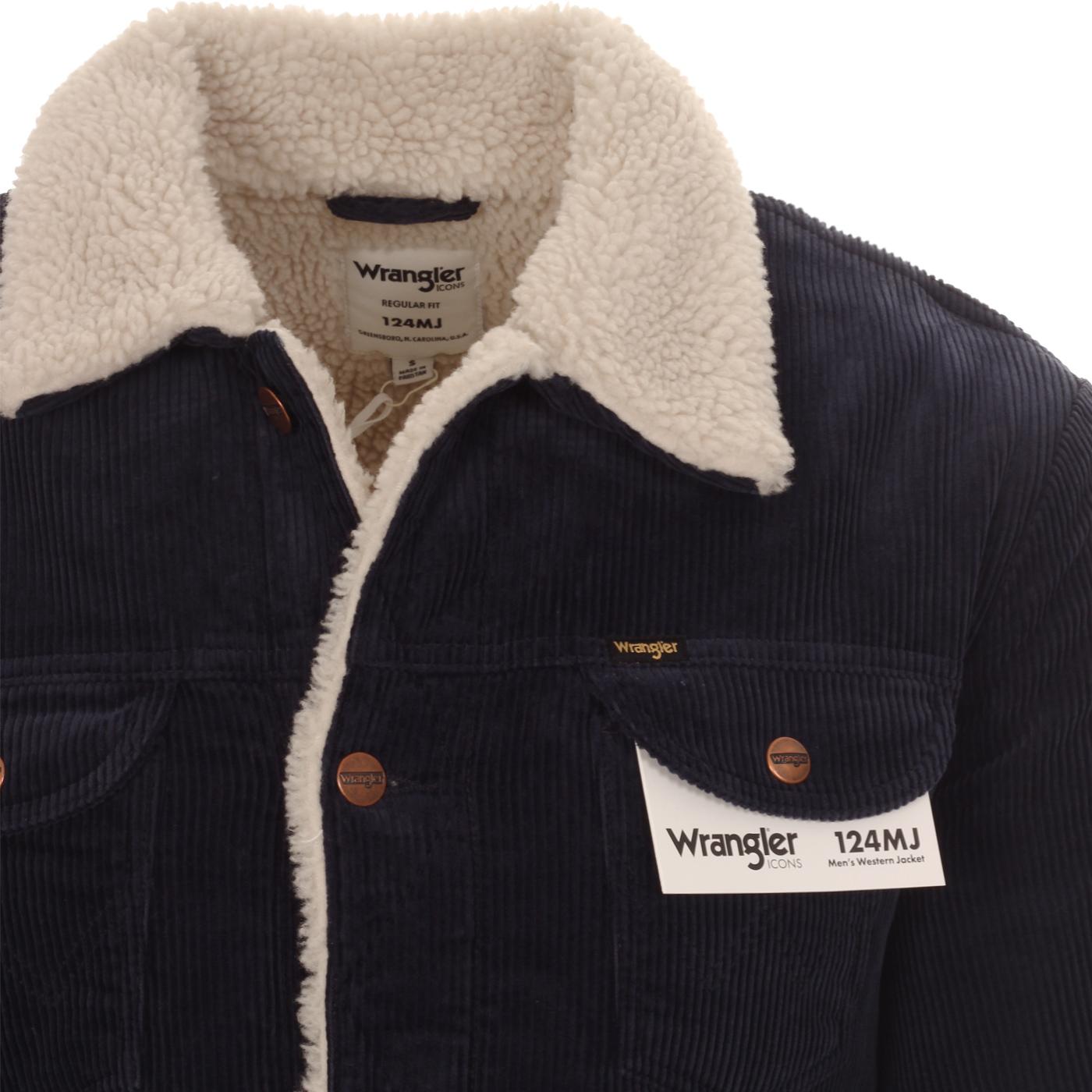 wrangler cord jacket with sheepskin collar