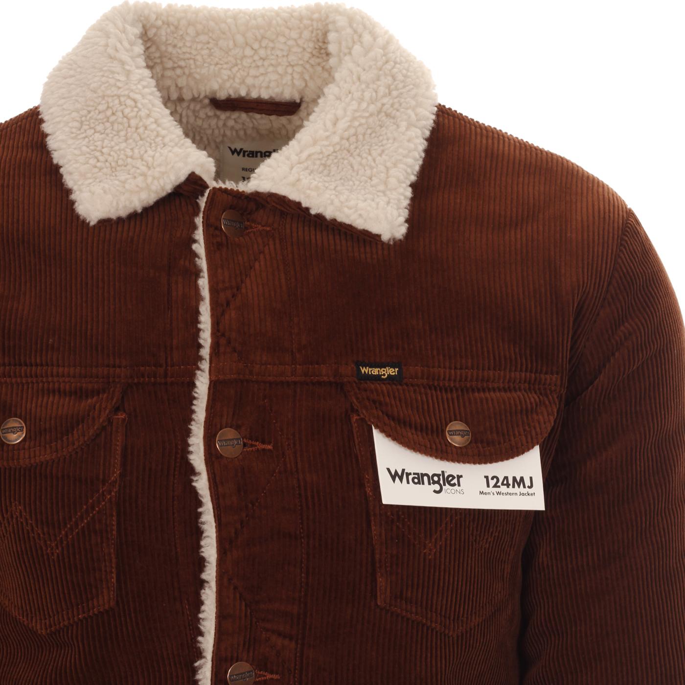 wrangler cord jacket with sheepskin collar