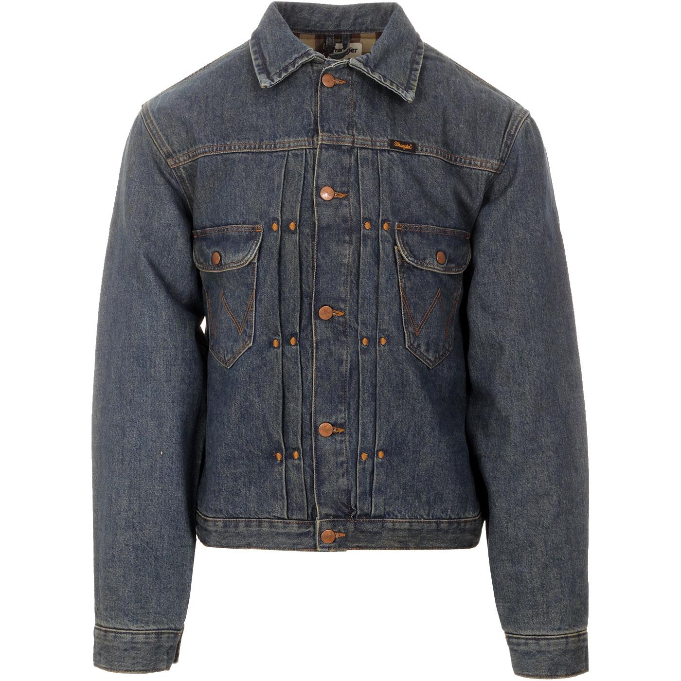 Wrangler Men's Rugged Wear Flannel Lined Denim Jacket - Classic Style With Warm Lining