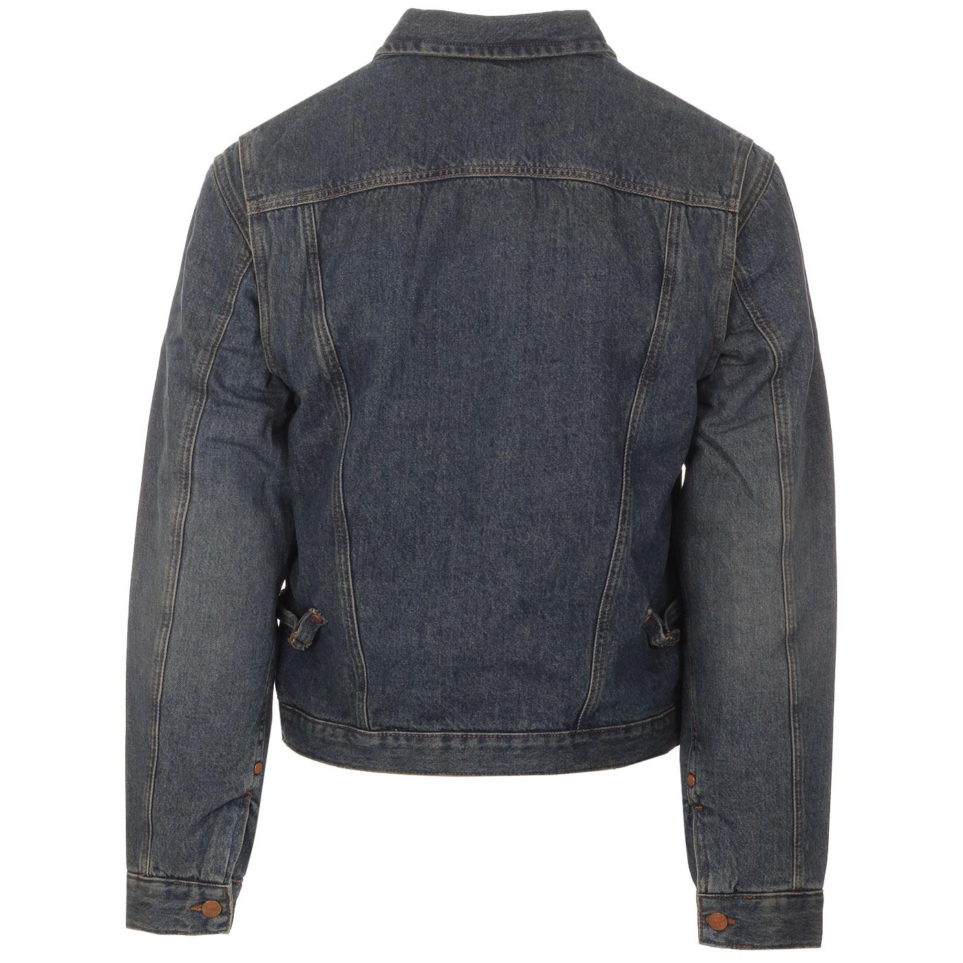 WRANGLER Flannel Lined Heritage Denim Jacket in Tinted Dark