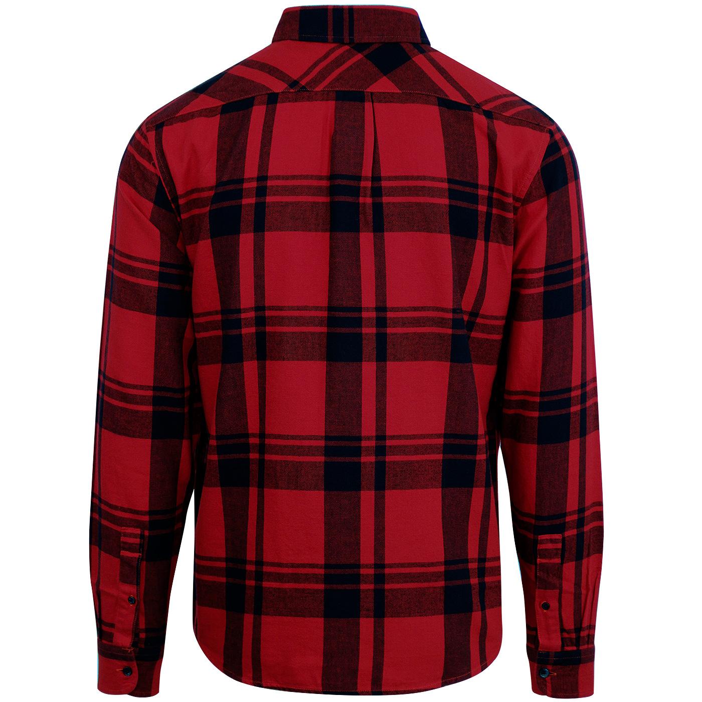 WRANGLER Retro Mod 1 Pocket Lumberjack Check Shirt Red