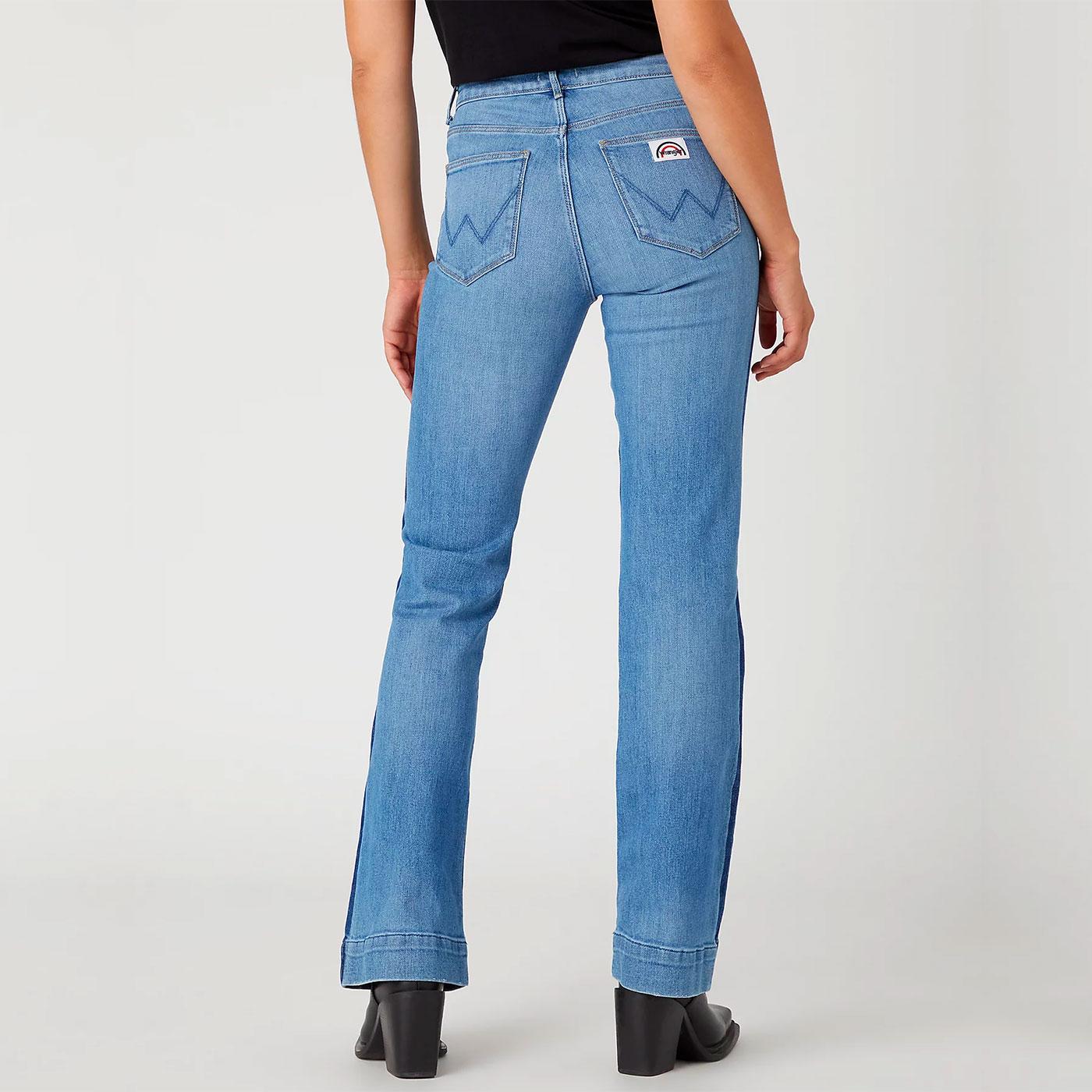 Wrangler Women's Retro Side Panel Flare Jeans in Shady Lady