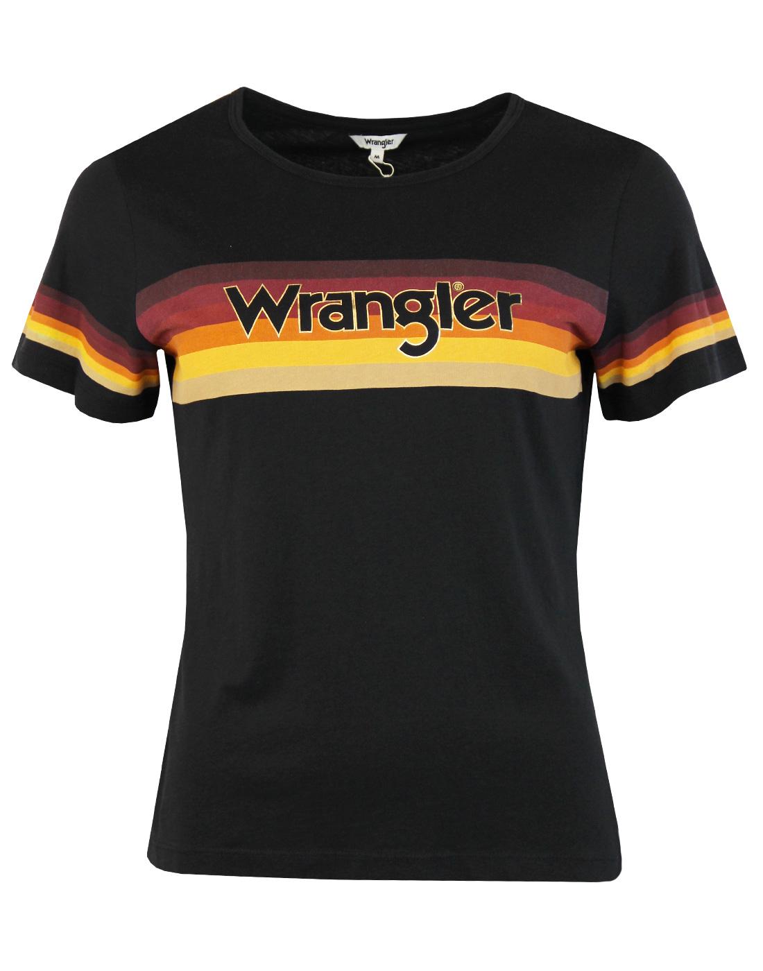 WRANGLER Women's Retro 70s Rainbow Stripe T-shirt