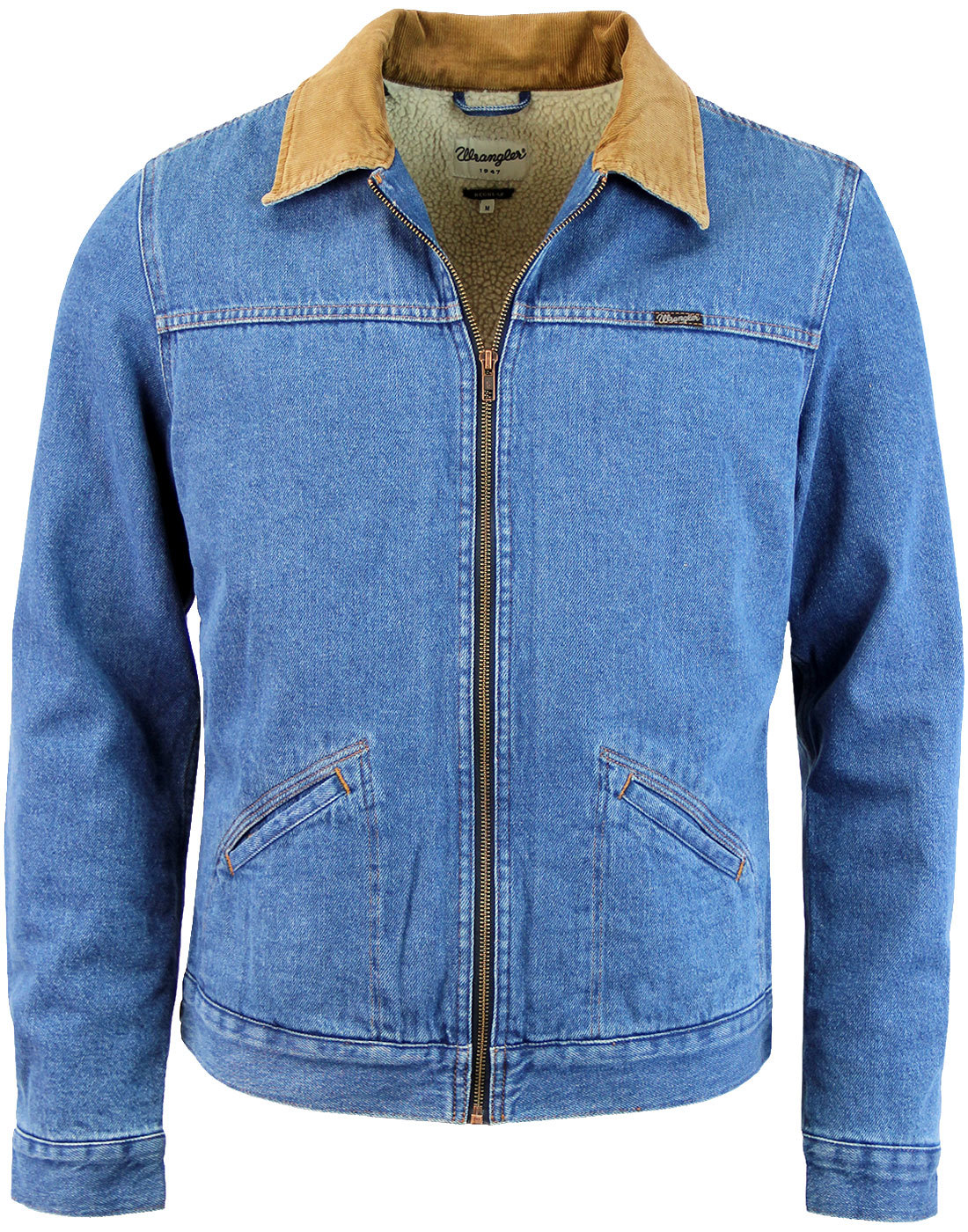 vintage wrangler sherpa lined denim jacket