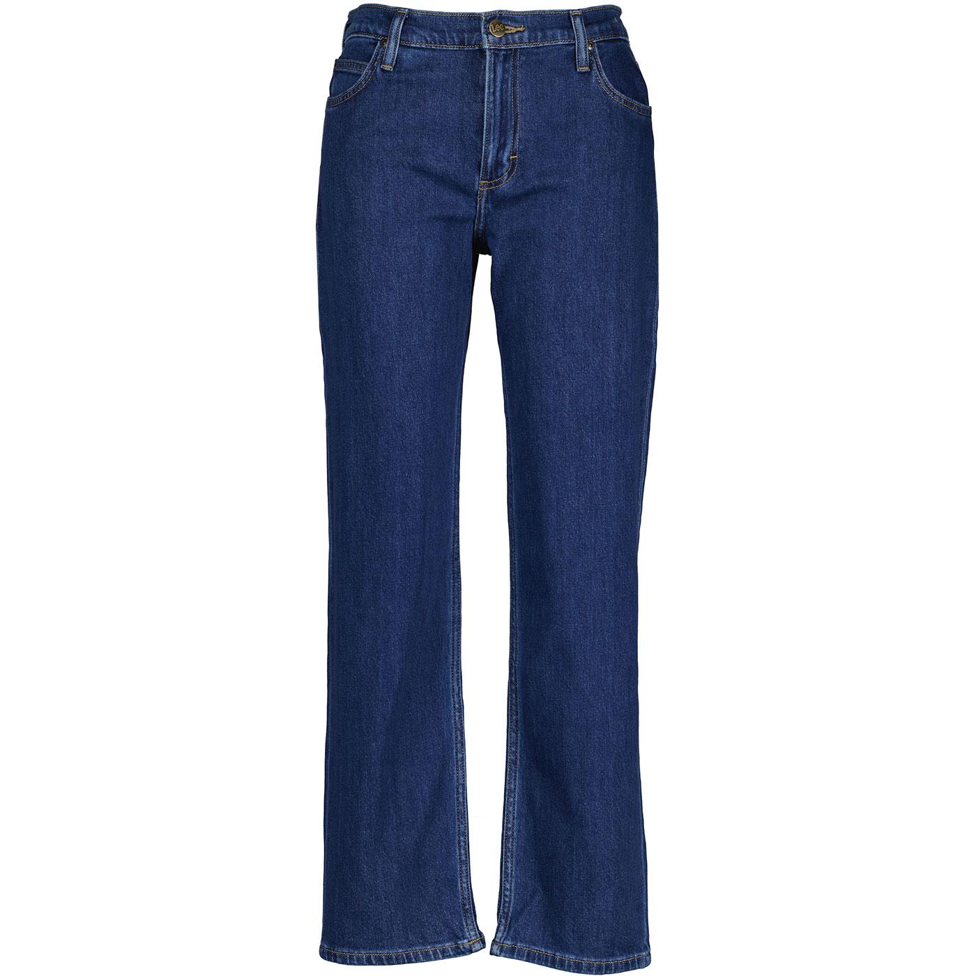 Jane Lee Retro Mod Straight Fit Jeans Dark Hydro